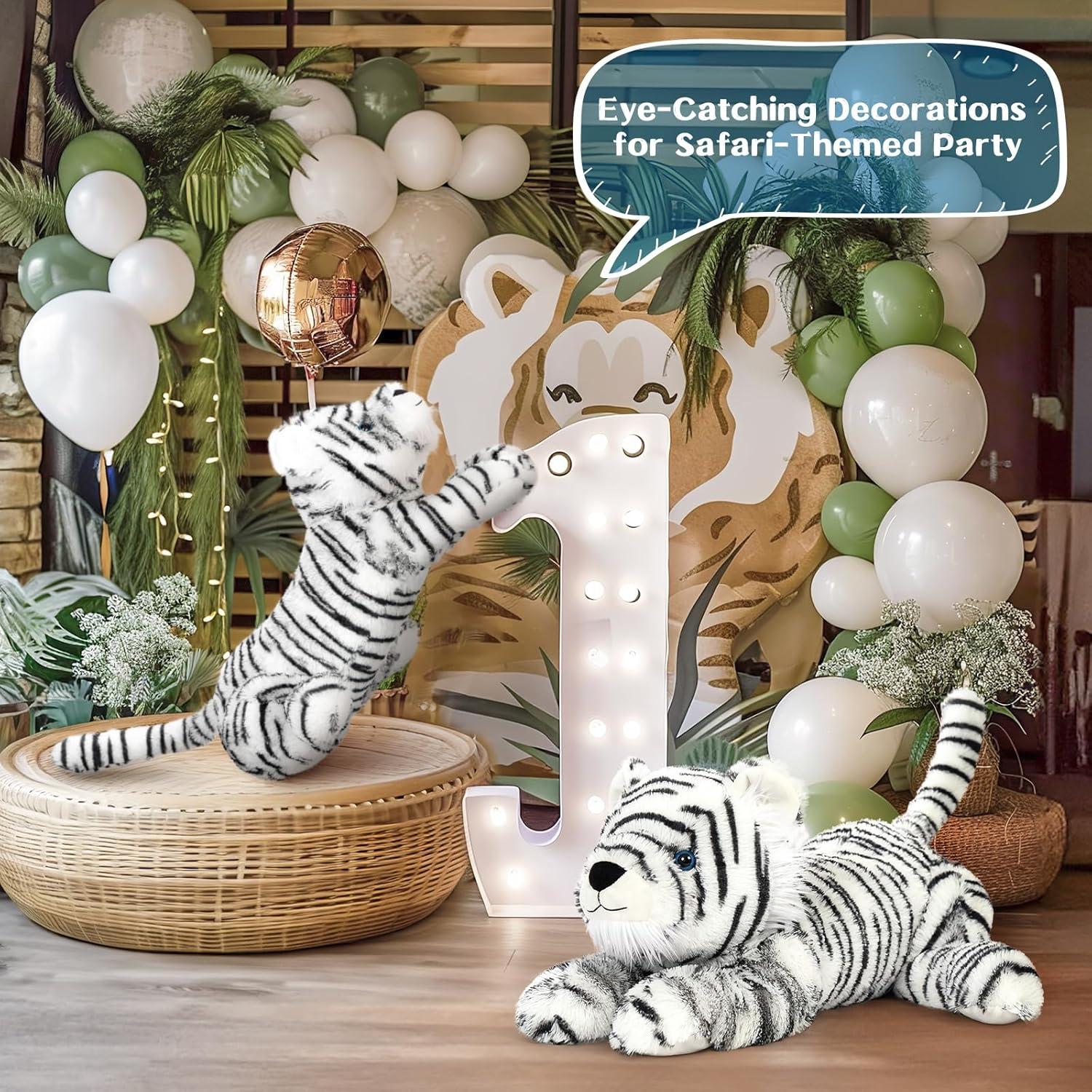 Tigre de Peluche Gigante MaoGoLan 81 cm Blanco para Niños