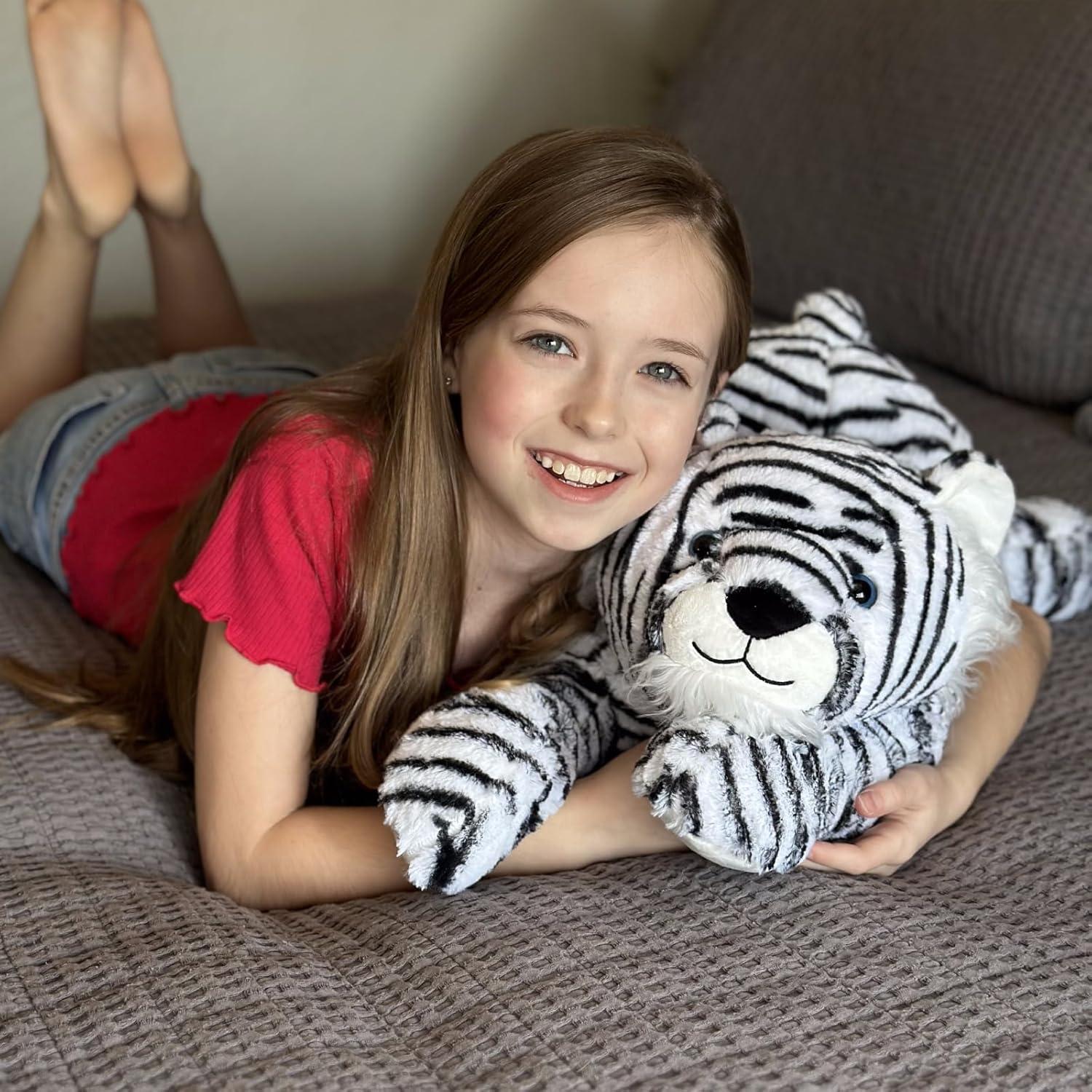 Tigre de Peluche Gigante MaoGoLan 81 cm Blanco para Niños