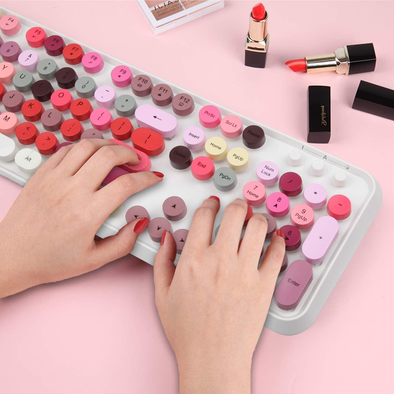 Combo Teclado y Ratón Inalámbrico Letton Retro 104 Teclas