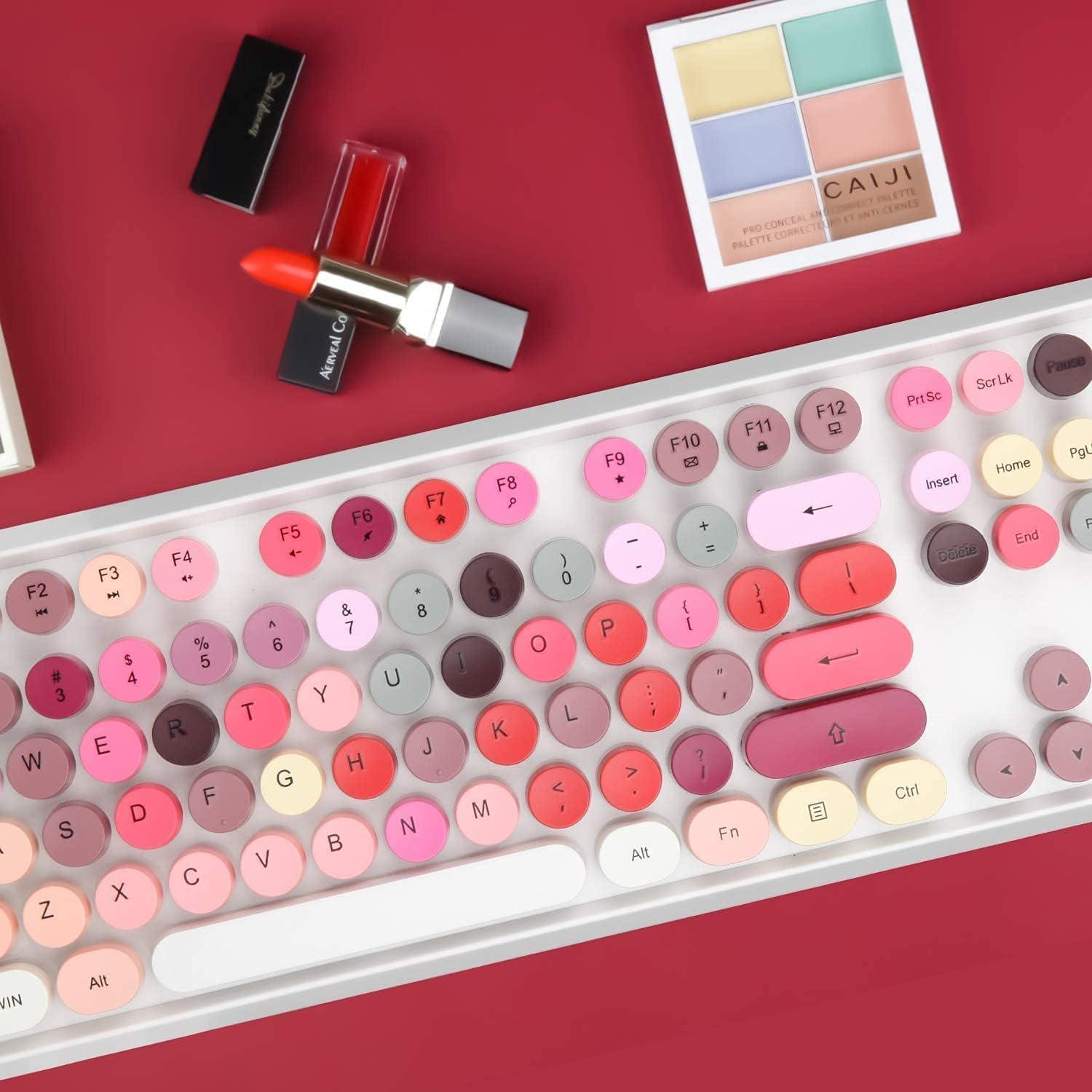 Combo Teclado y Ratón Inalámbrico Letton Retro 104 Teclas