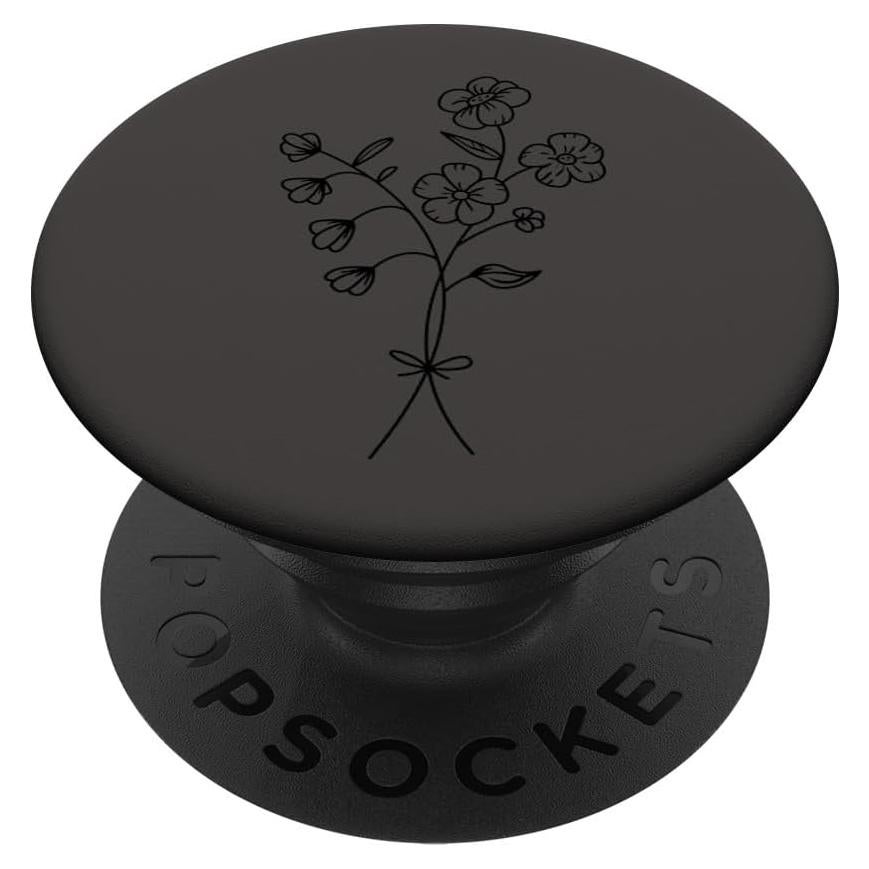 PopGrip adhesivo PopSockets flores silvestres negro gris