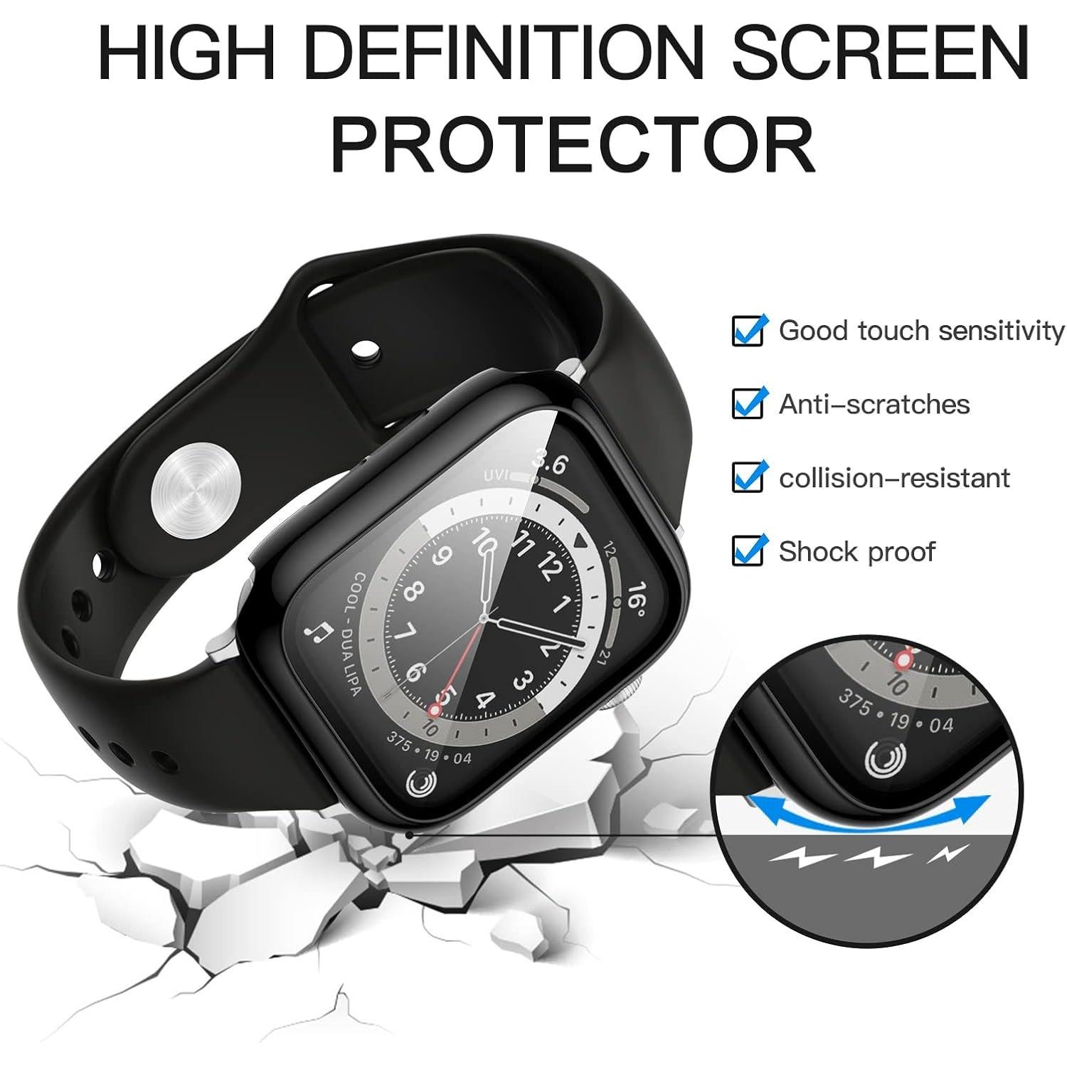 Paquete de 10 fundas para Apple Watch 38mm BHARVEST HD