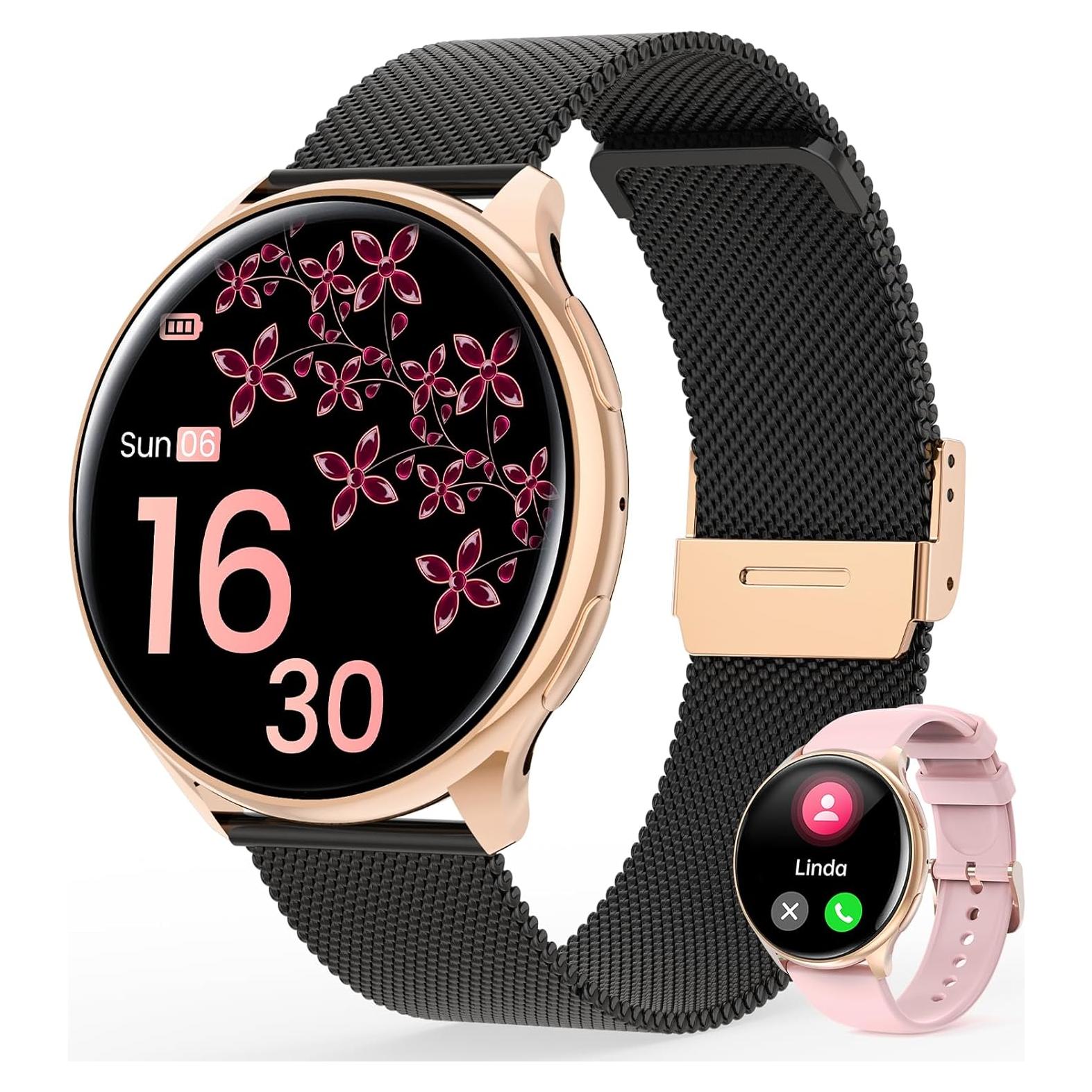 Reloj Inteligente RifePhi para Mujeres 1.39" Monitor FC/PA/SpO2