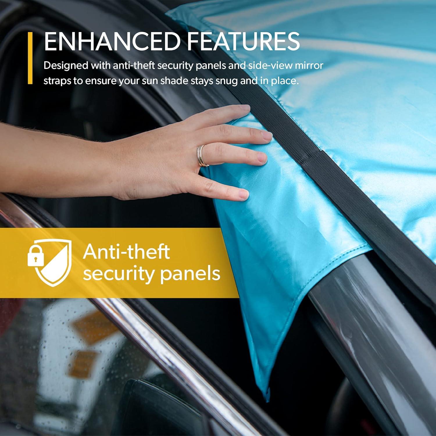 Cortina Solar para Parabrisas FrostGuard XL Azul Piscina