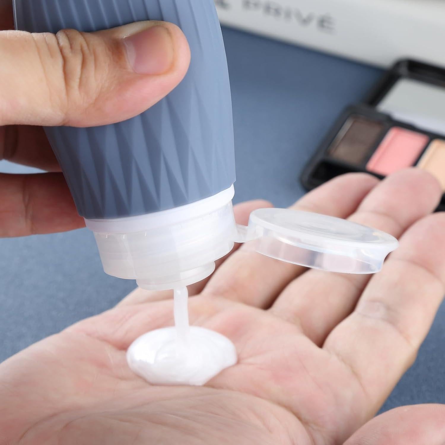 Botellas de Viaje Gemice 4 Piezas Silicona 89ml A Prueba de Fugas