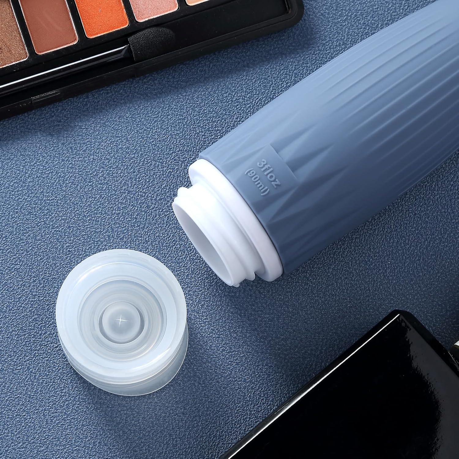 Botellas de Viaje Gemice 4 Piezas Silicona 89ml A Prueba de Fugas