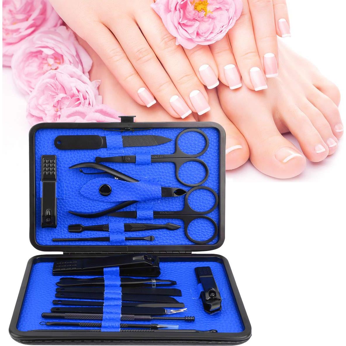 Kit de Manicura Profesional ESARORA 18 Piezas Acero Inoxidable