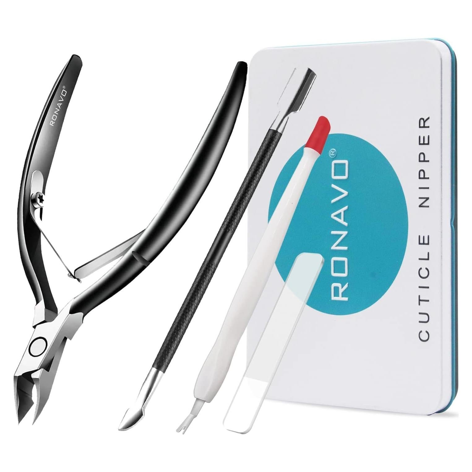 Recortador de Cutículas RONAVO Acero Inoxidable Profesional 6 en 1