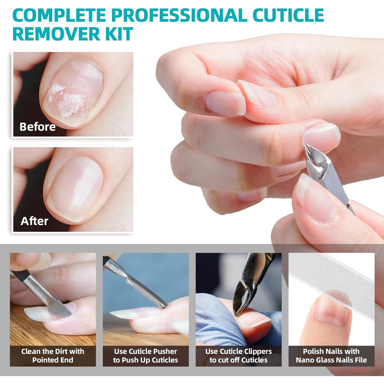 Recortador de Cutículas RONAVO Acero Inoxidable Profesional 6 en 1