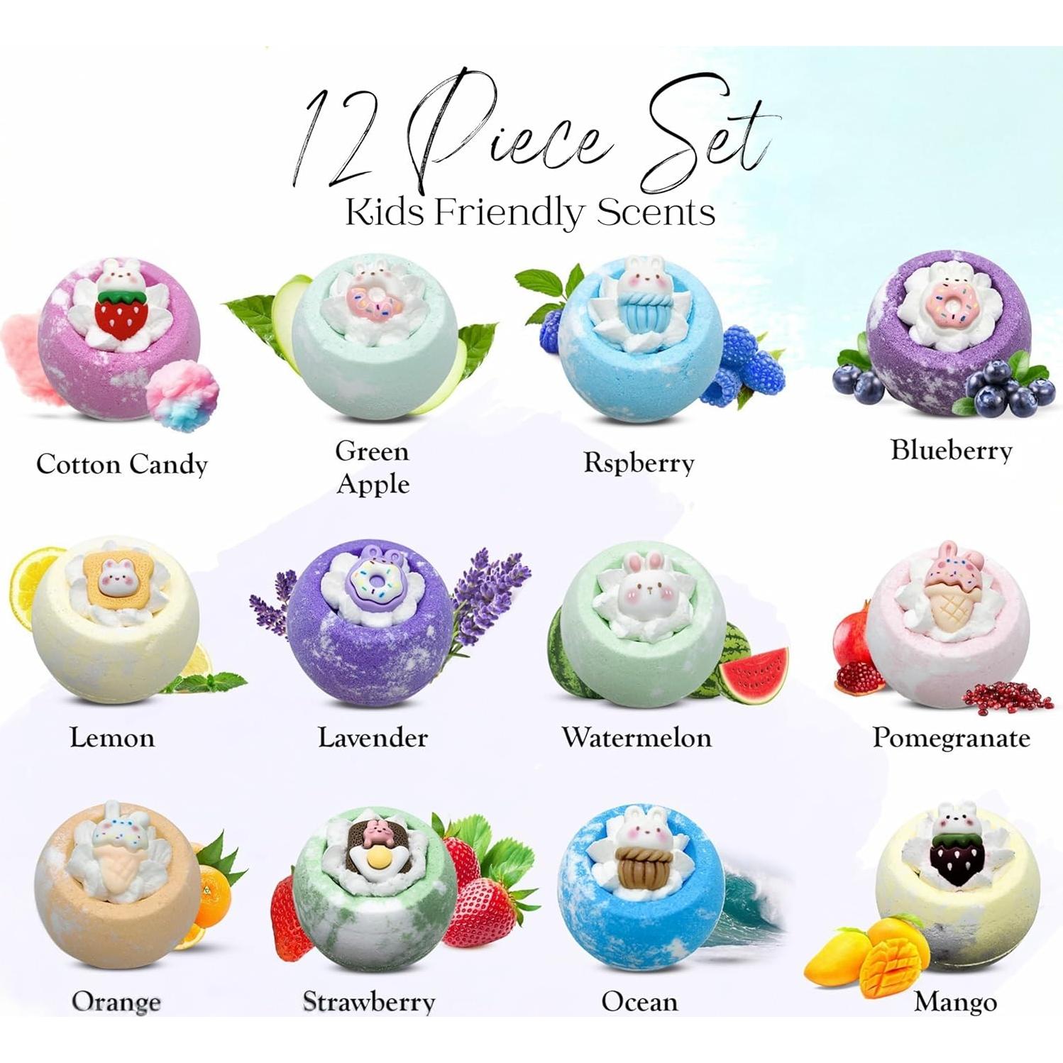 Bombas de Baño Bloom EvolutionUSA 12 Piezas con Juguetes