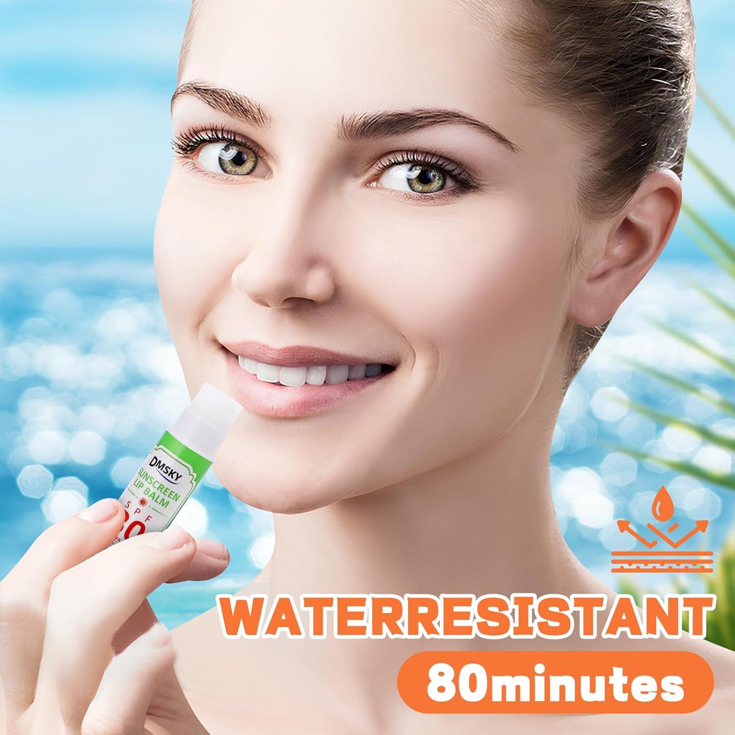 Bálsamo Labial DMSKY SPF 30 - 8 Piezas, Hidratante y Protector