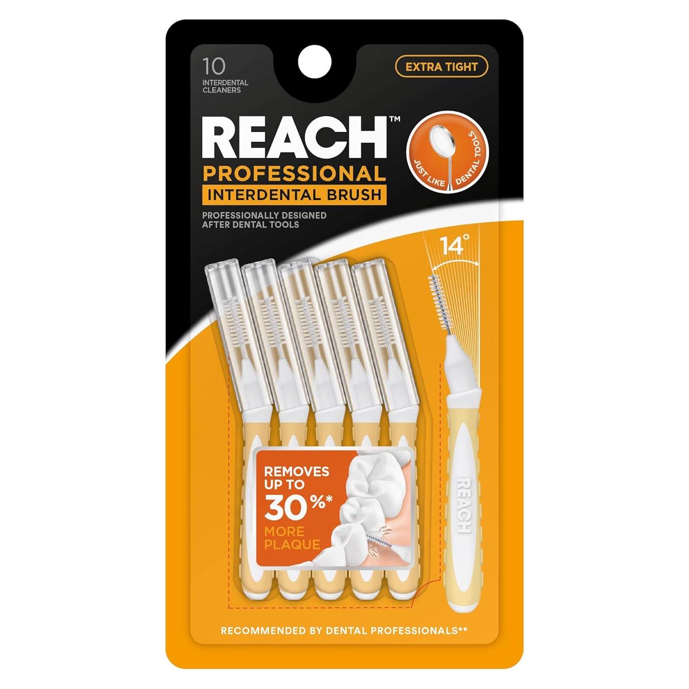 Limpiadores Interdentales Reach 0.7mm - 10 Cepillos para Dientes