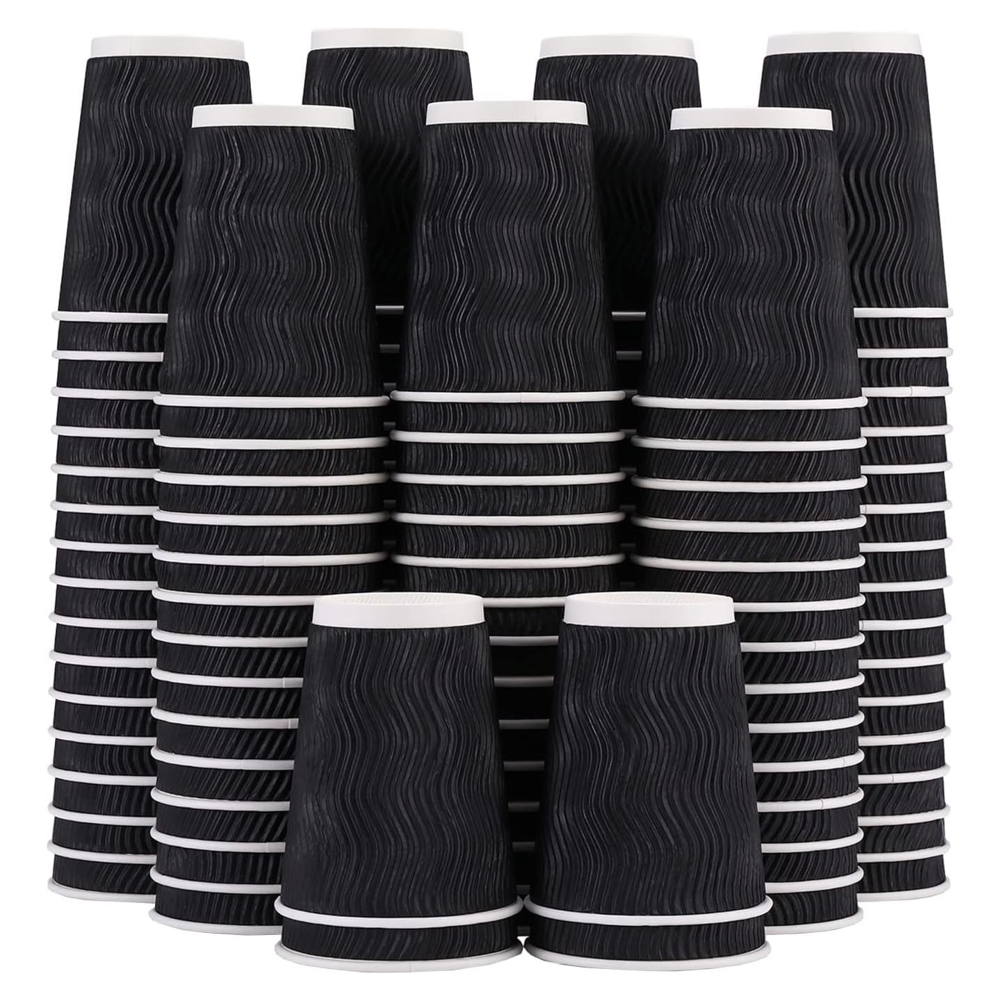 Tazas de Papel Desechables Lamosi 12 oz - Paquete de 120 Aisladas