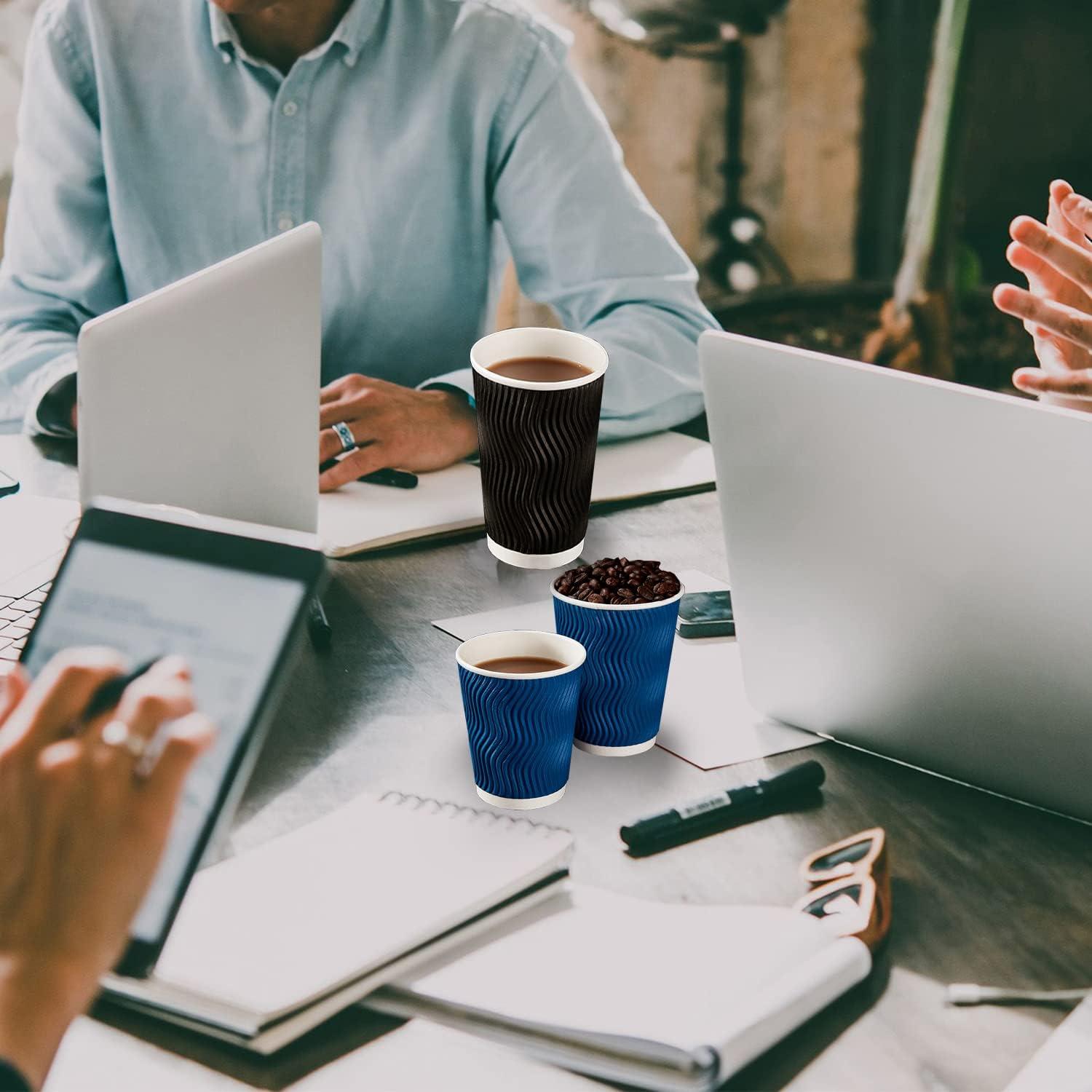 Tazas de Papel Desechables Lamosi 12 oz - Paquete de 120 Aisladas