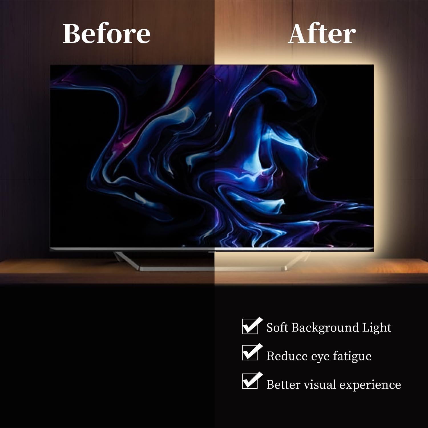 Tira LED USB iNextStation 2M 640 LEDs Blanco Cálido 3000K