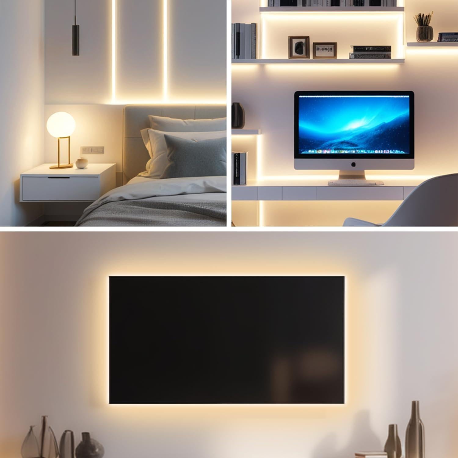 Tira LED USB iNextStation 2M 640 LEDs Blanco Cálido 3000K