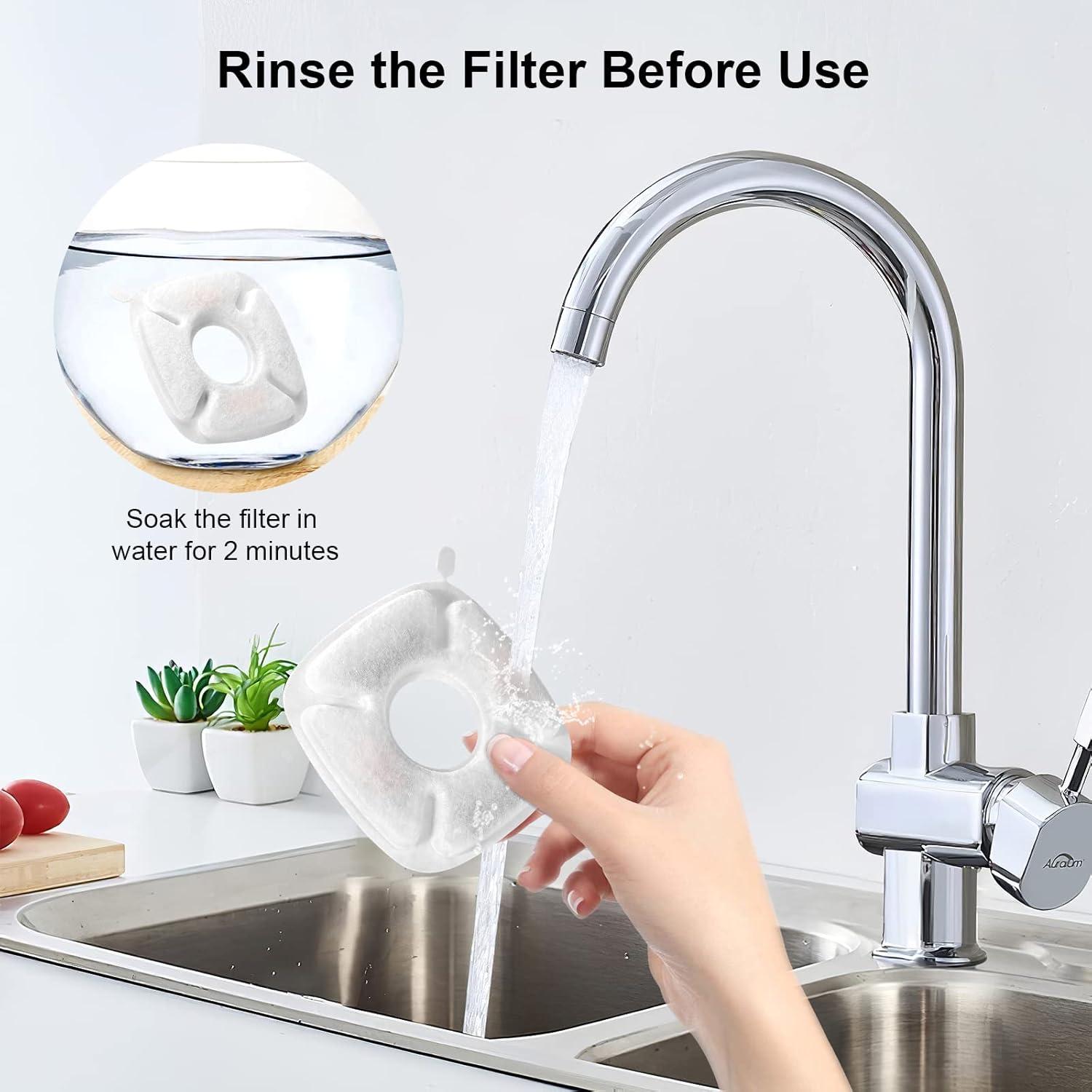 Filtros de Reemplazo Veken 8 Pcs para Fuente de Agua Mascotas