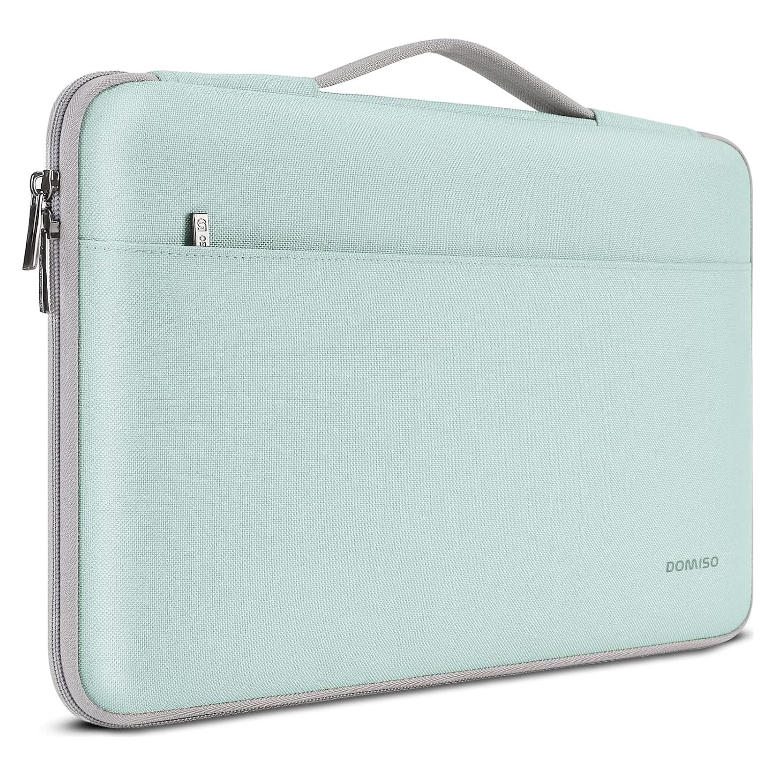 DOMISO 10.1 inch Tablet Case with Handle Water-Resistant Protective Carrying Bag for 10.5" 10.9" iPad Air / 10.2" iPad / 10.5" 11" iPad Pro/Surface Go 2 3/Lenovo Ideapad D330,Mint Green