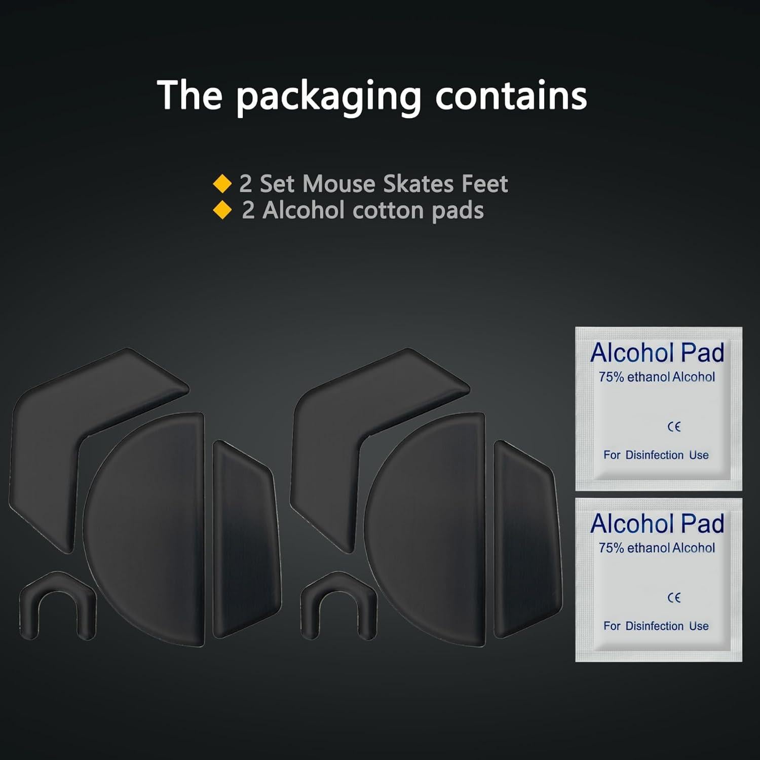 Pies de Mouse AQIDAP para Logitech G502 X - Teflón Negro