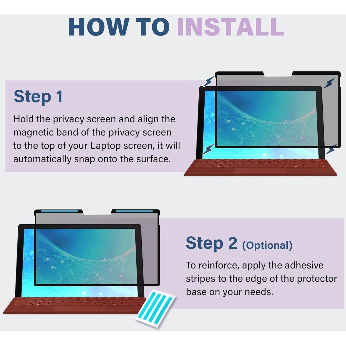 Protector de Pantalla de Privacidad Magnético SenseAGE para Surface Pro 12.3"