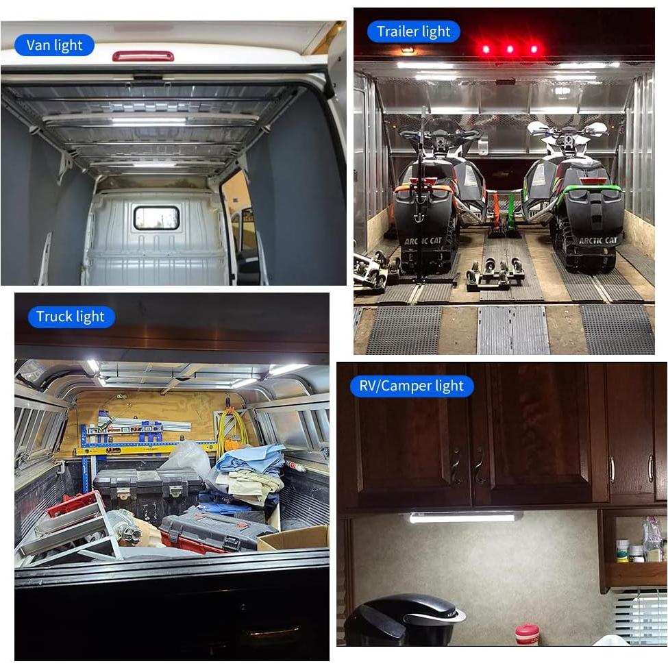 Barra de Luz LED Interior 12V RVZONE TUBEM01 1800LM 8W 4Pack