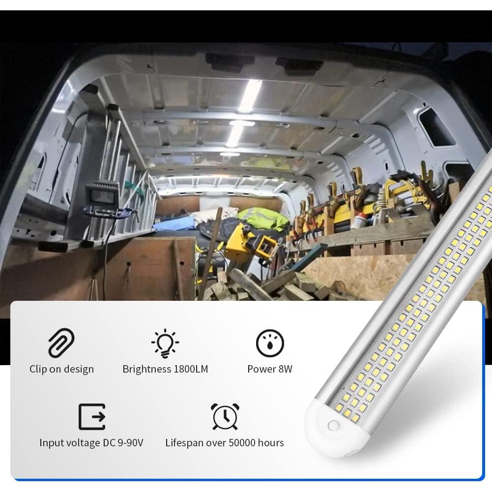 Barra de Luz LED Interior 12V RVZONE TUBEM01 1800LM 8W 4Pack