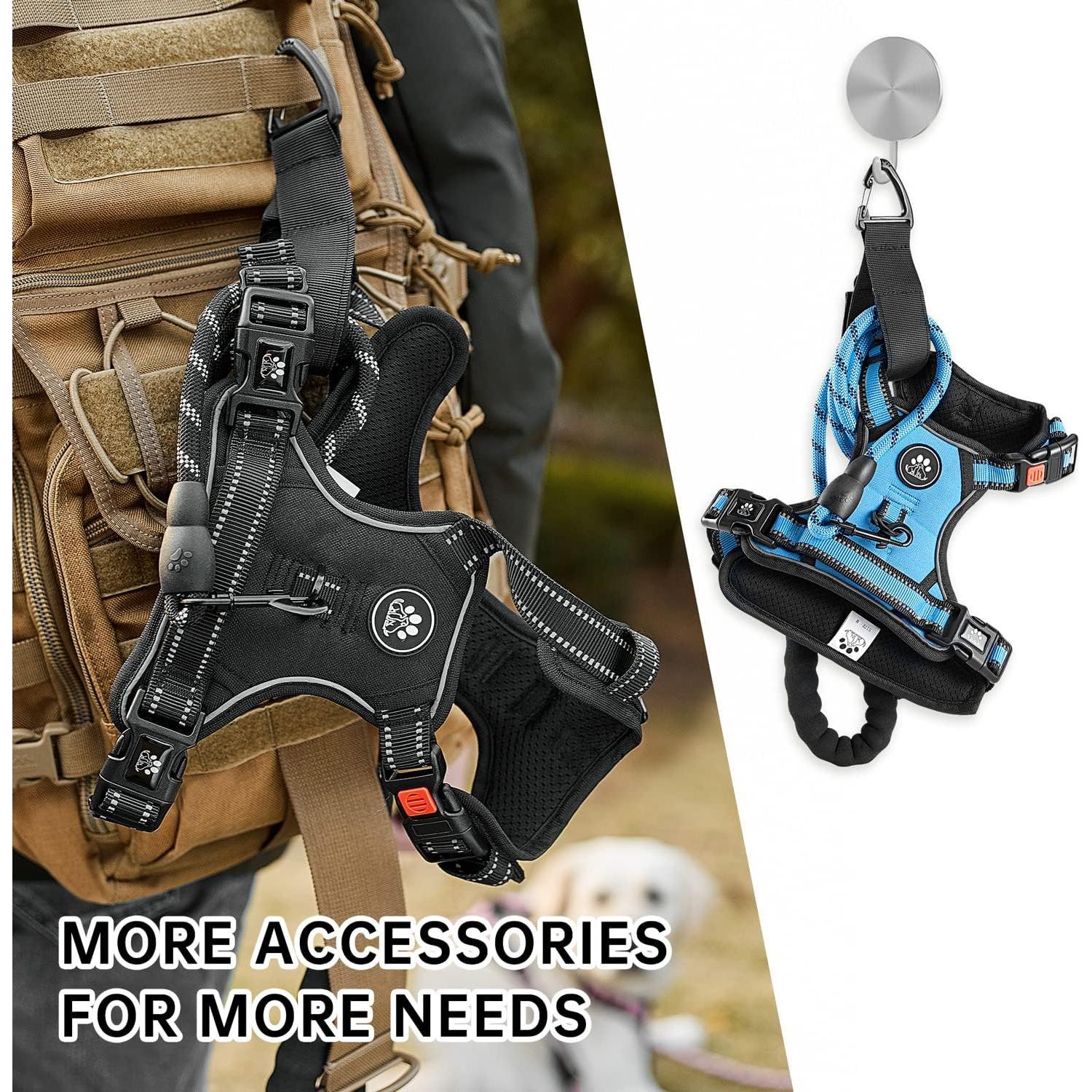 Arnés para Perros NESTROAD X-Small Ajustable Azul Reflectante