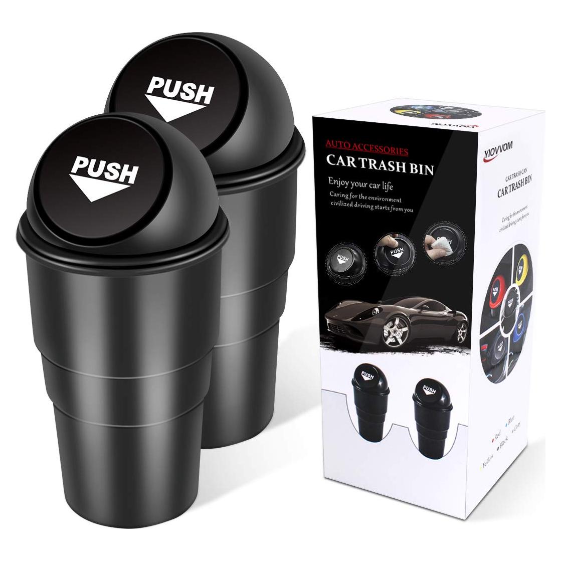 Bote de Basura para Auto YIOVVOM Negro 28x16.5 cm a Prueba de Fugas