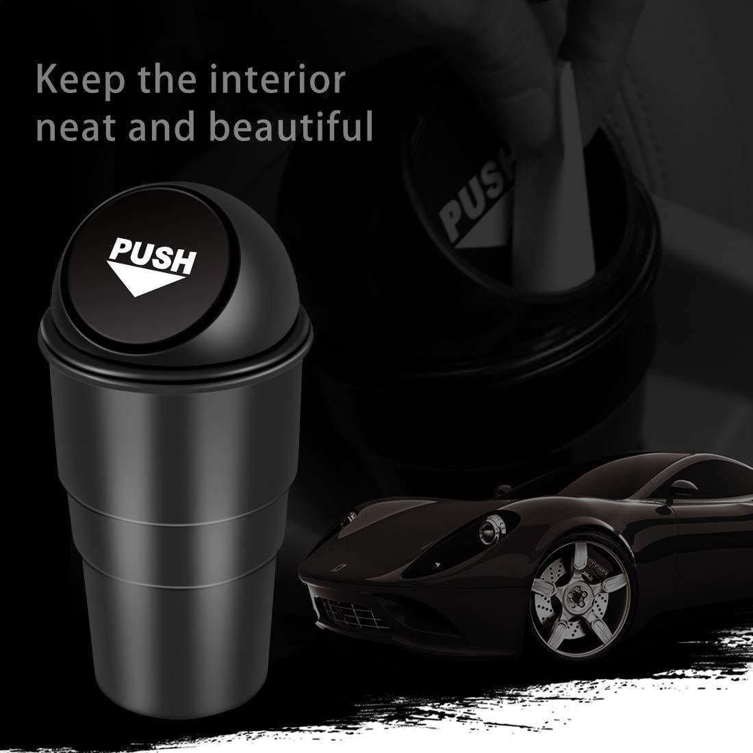 Bote de Basura para Auto YIOVVOM Negro 28x16.5 cm a Prueba de Fugas