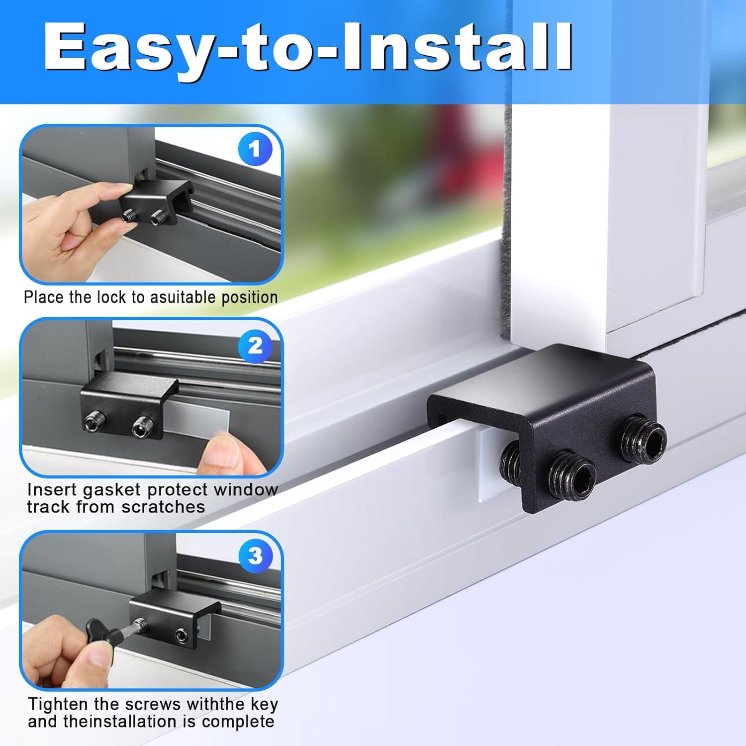 Bloqueos de Ventana Deslizante HYIEOU - 6 Juegos, Seguridad Infantil