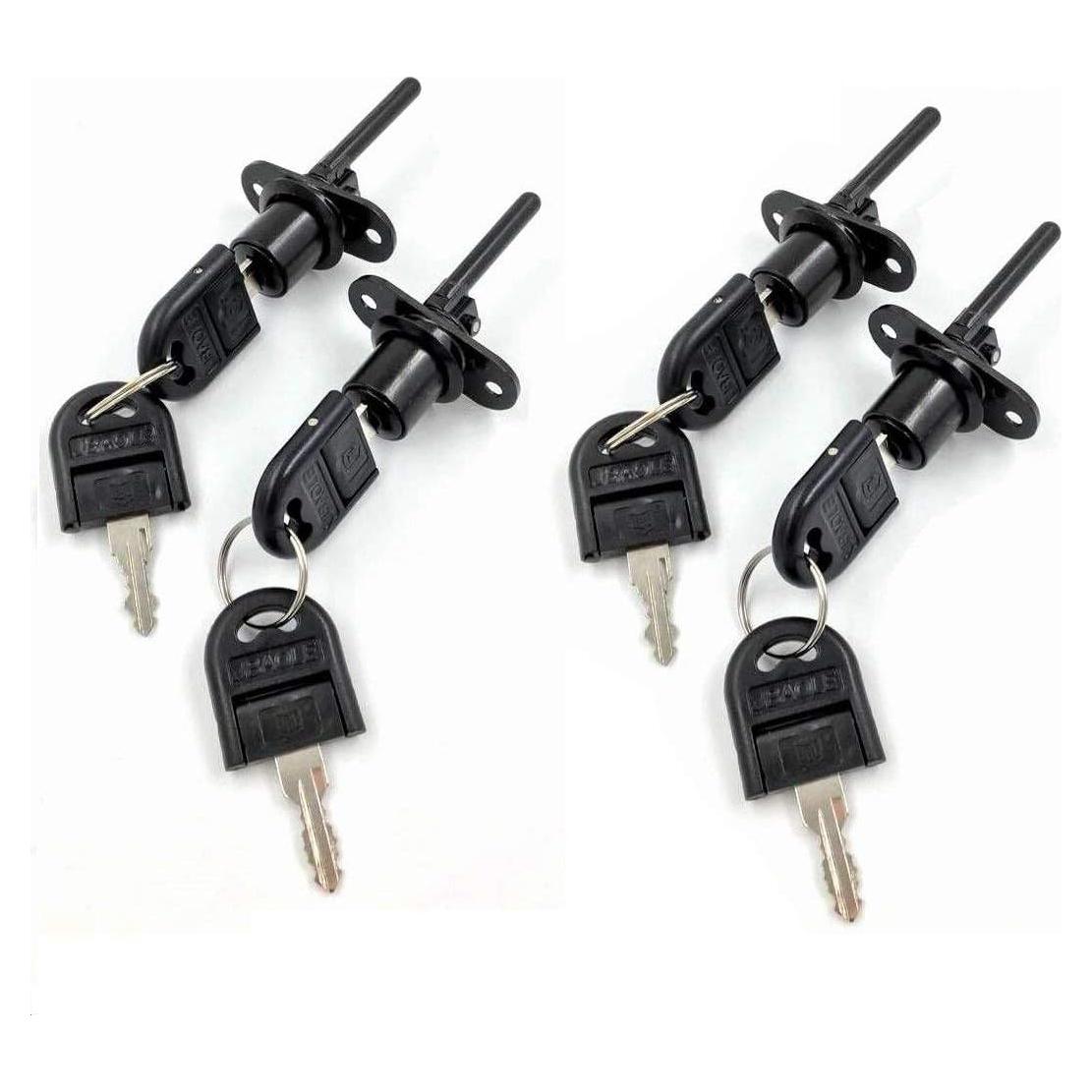 Cerradura de Cajón TBWHL con Llaves - 4 Pcs, 16mm, Negro