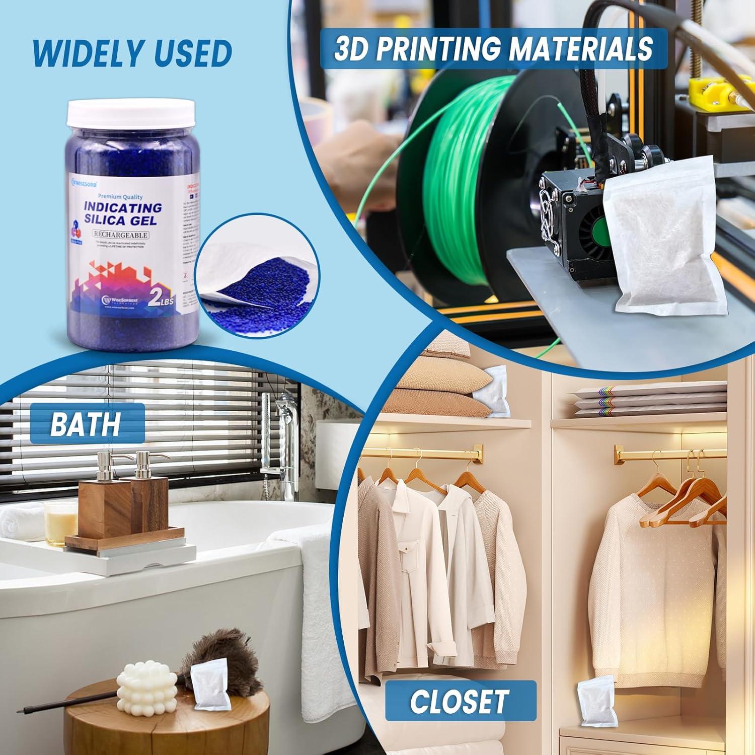 Perlas de Gel de Sílice Wisesorb 2 LBS Indicadoras Azul a Rosa