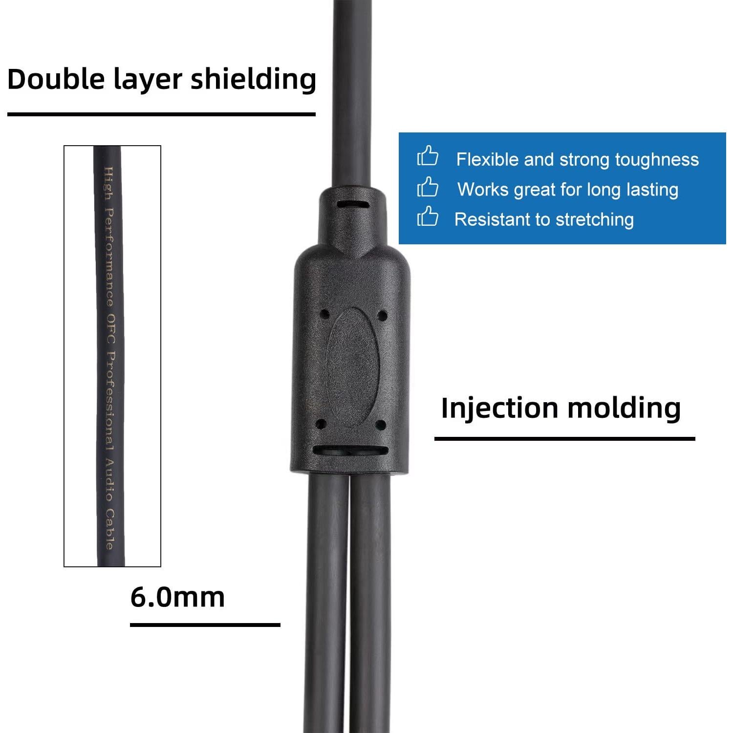 Cable Divisor XLR 0.5m Smithok Hembra a 2 Machos Profesional