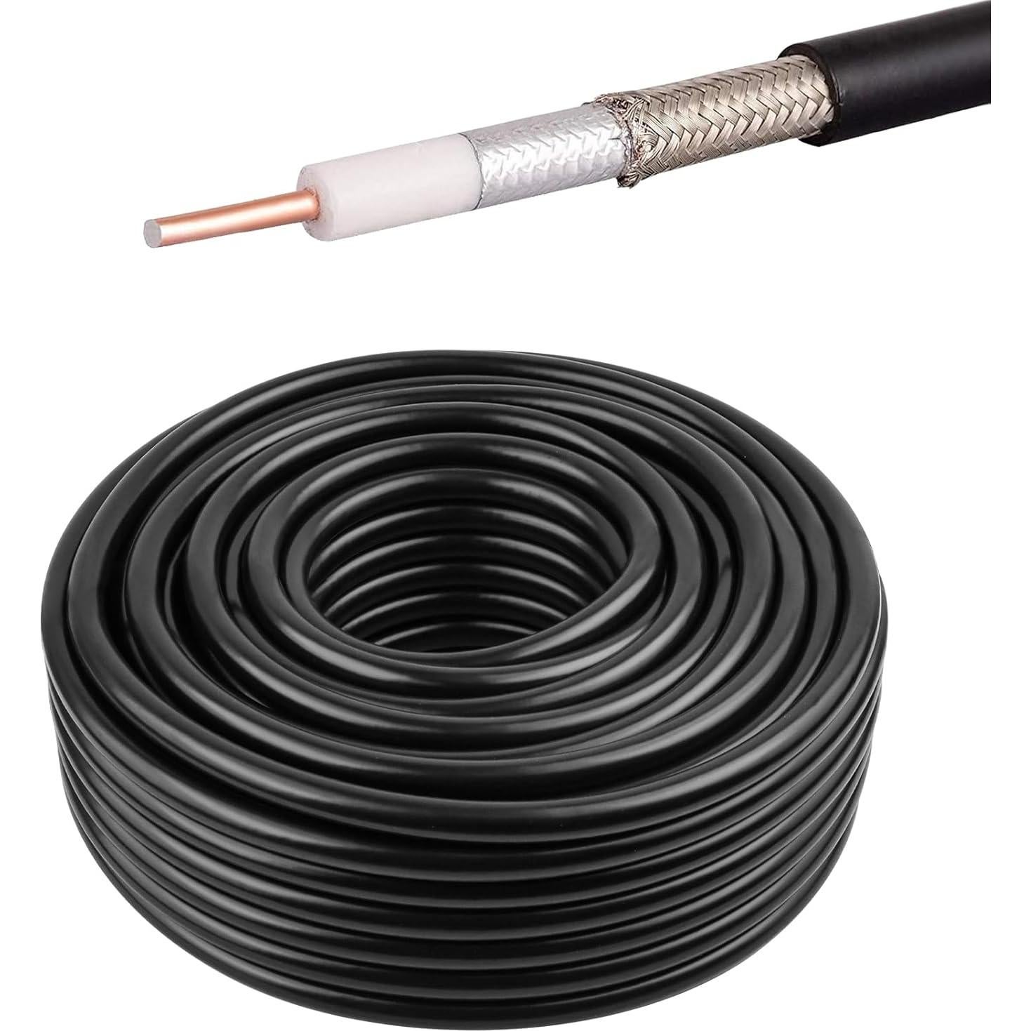 Cable Coaxial RG8 30.48m Shenzhenshi Maoke de Baja Pérdida