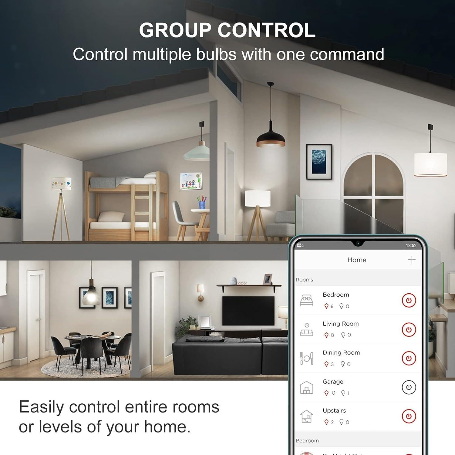 Bombillas LED Inteligentes Sengled A19 Luz Diurna 9W Paquete de 4