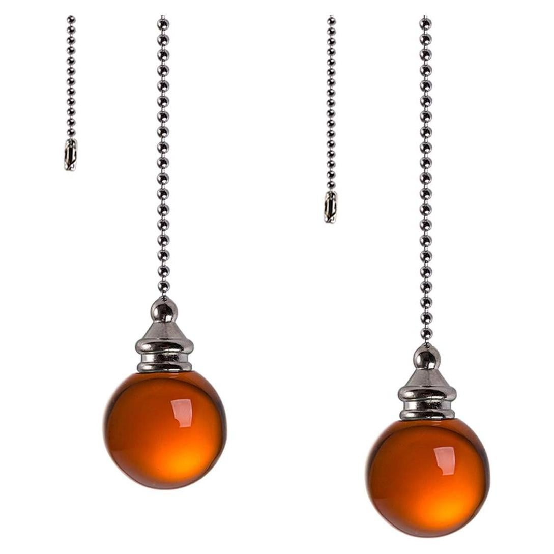Juego de 2 Cadenas de Tirar para Ventilador LONGSHENG 30mm Ámbar