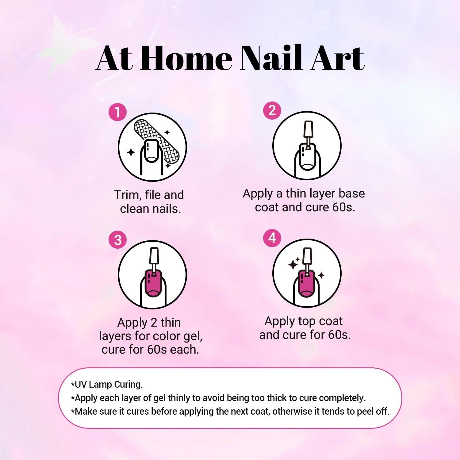 Set de Esmalte en Gel JODSONE 23 Piezas Color Rojo Rosa