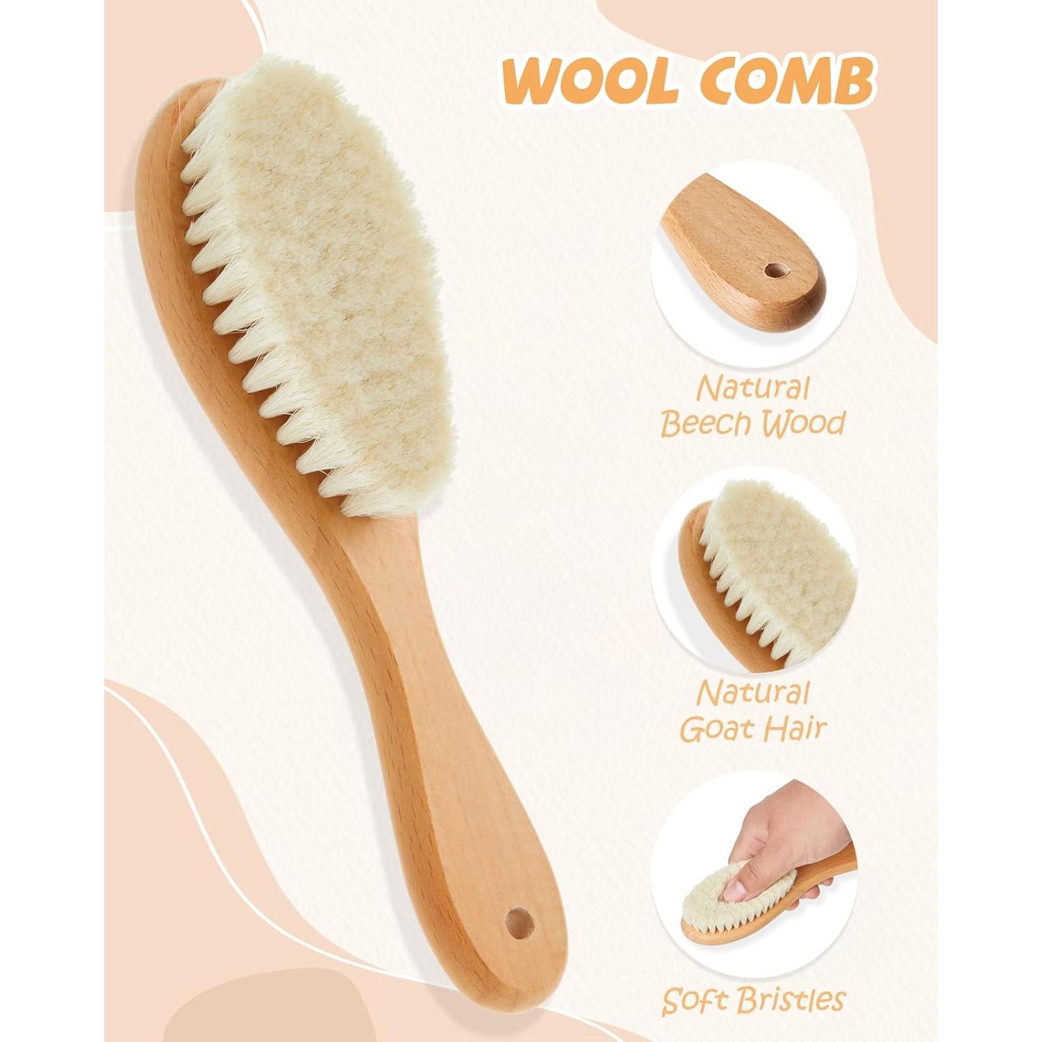 Cepillo para Bebé Lictin de Madera Natural - Suave y Efectivo