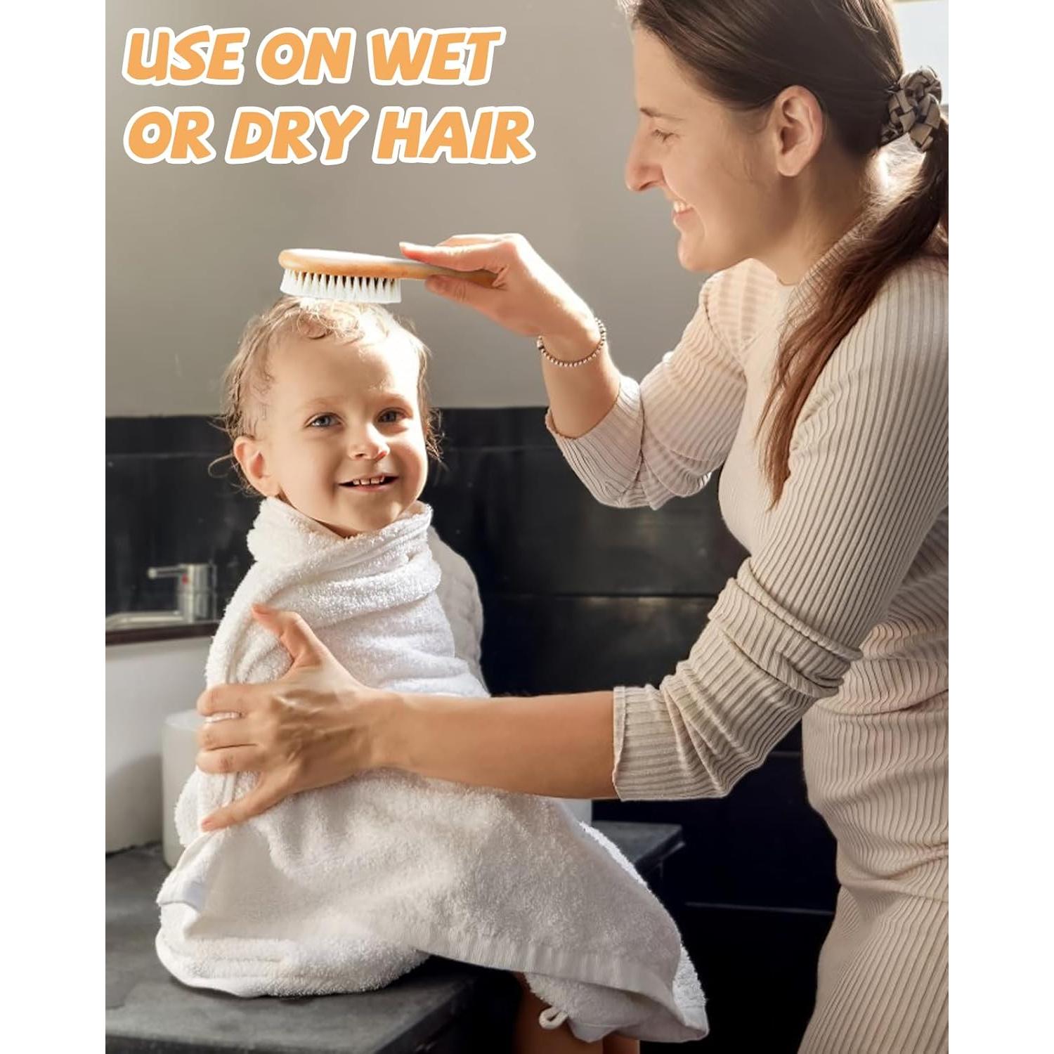 Cepillo para Bebé Lictin de Madera Natural - Suave y Efectivo