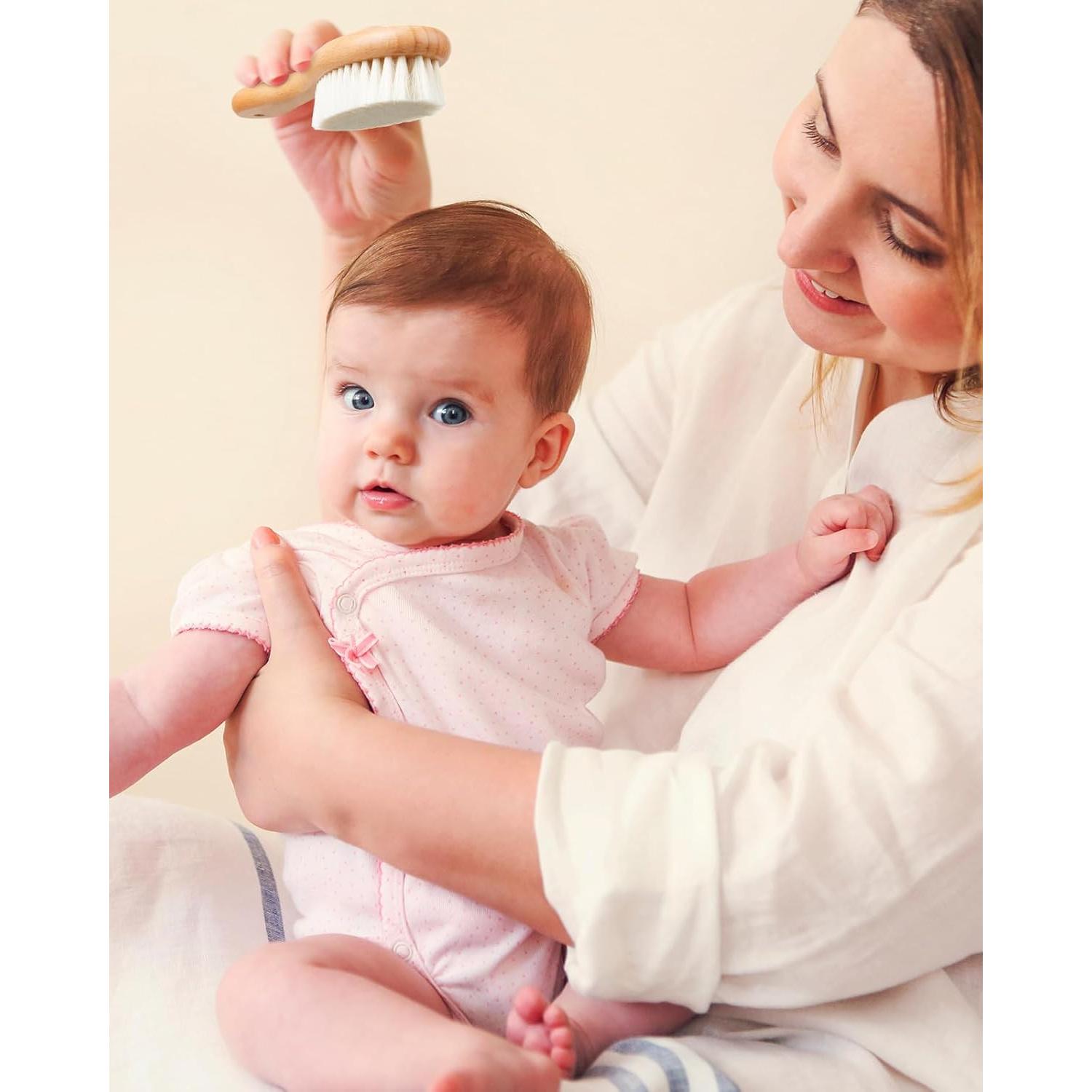 Cepillo para Bebé Lictin de Madera Natural - Suave y Efectivo