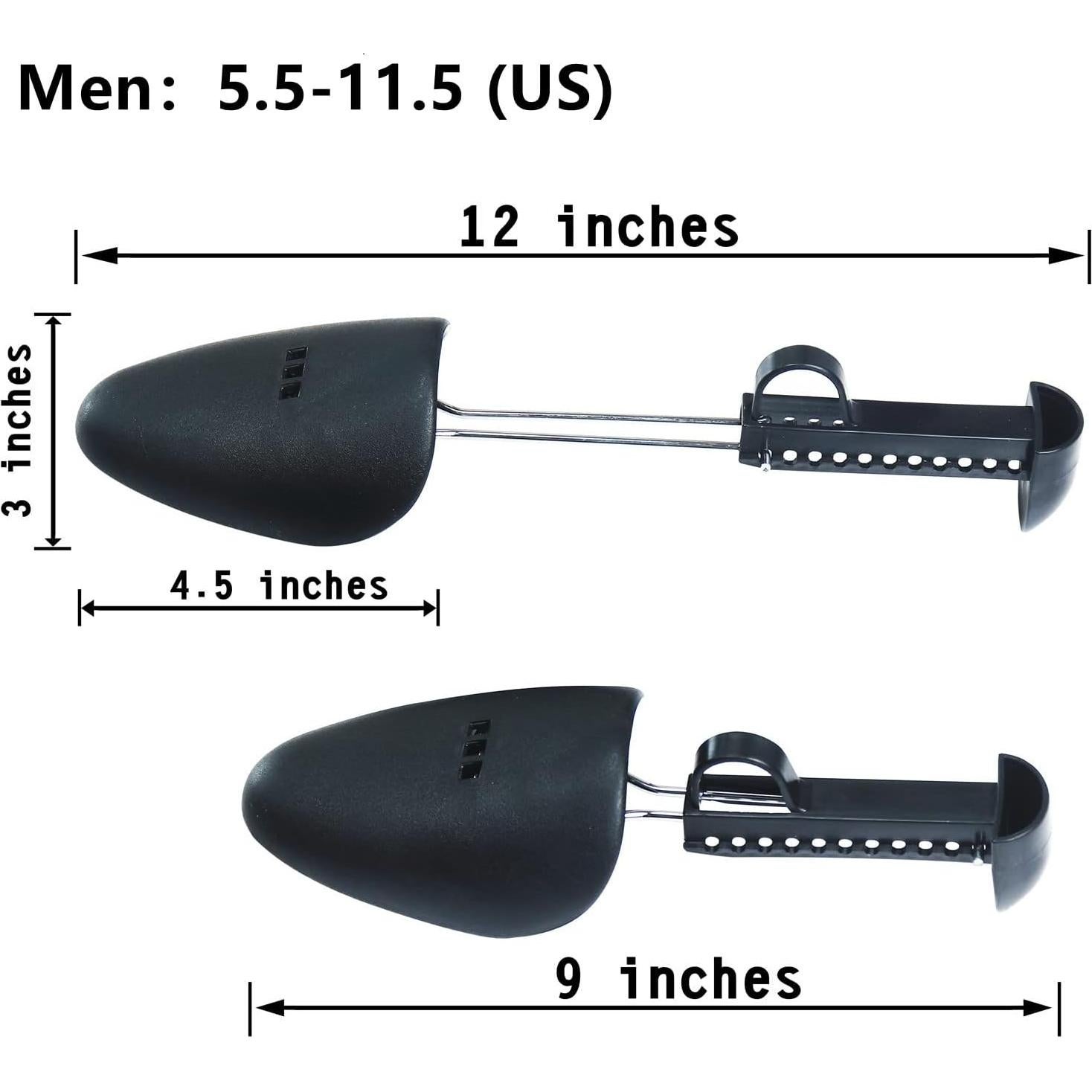 2 Pares de Árboles para Zapatos Ajustables Amberclare - Negro