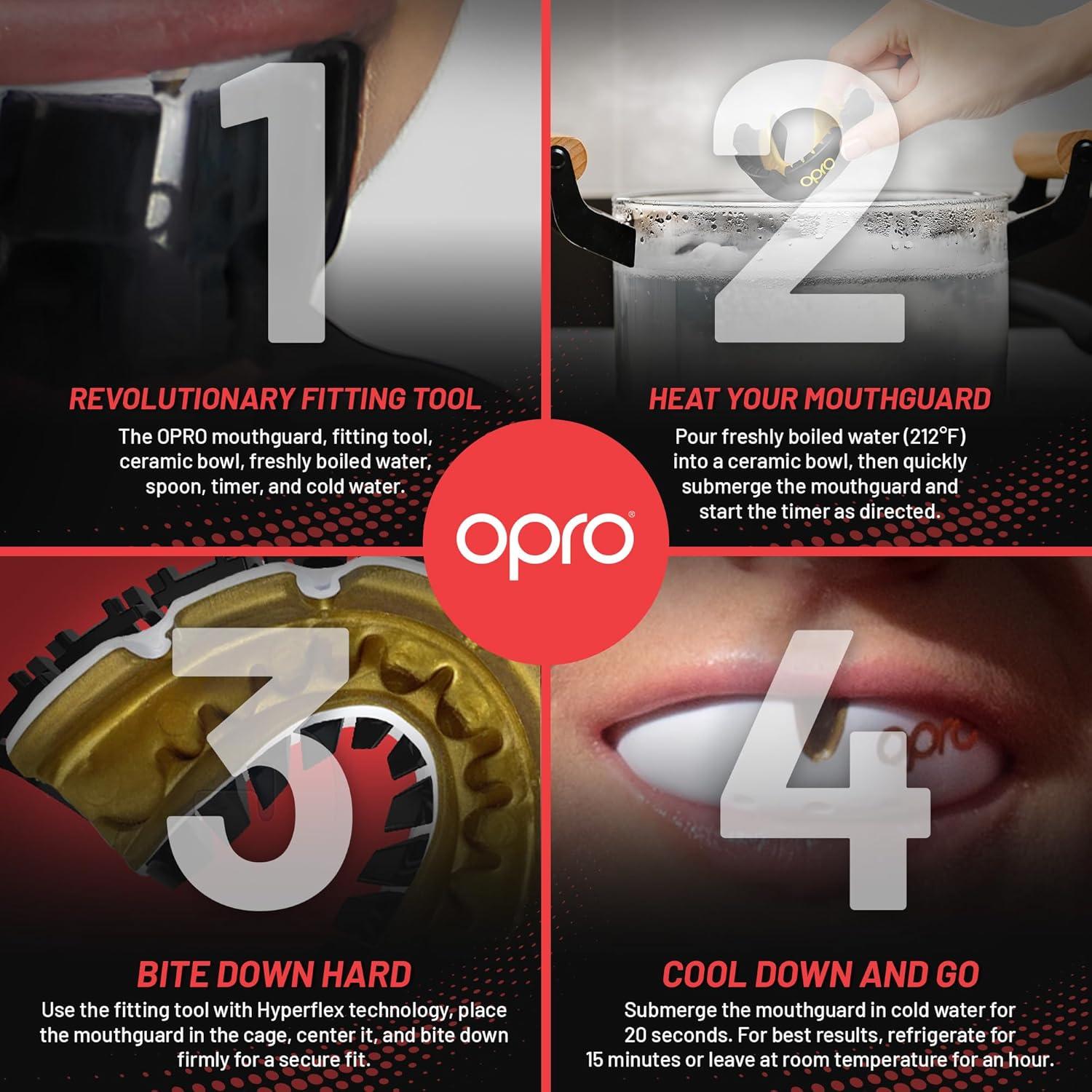 Protector Bucal OPRO Gold para Brackets - Negro y Oro