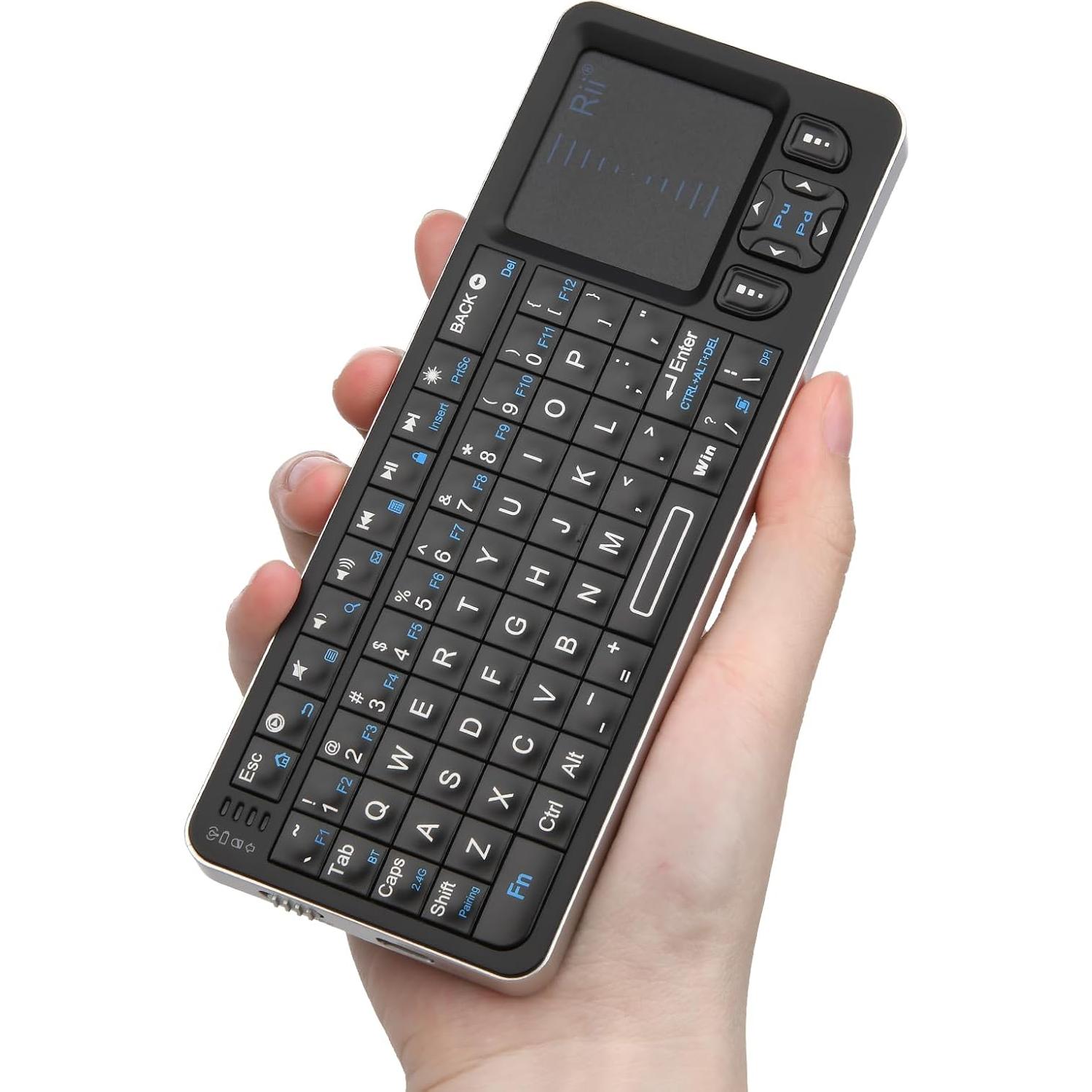 Teclado Mini Inalámbrico Rii K06 Retroiluminado con Touchpad
