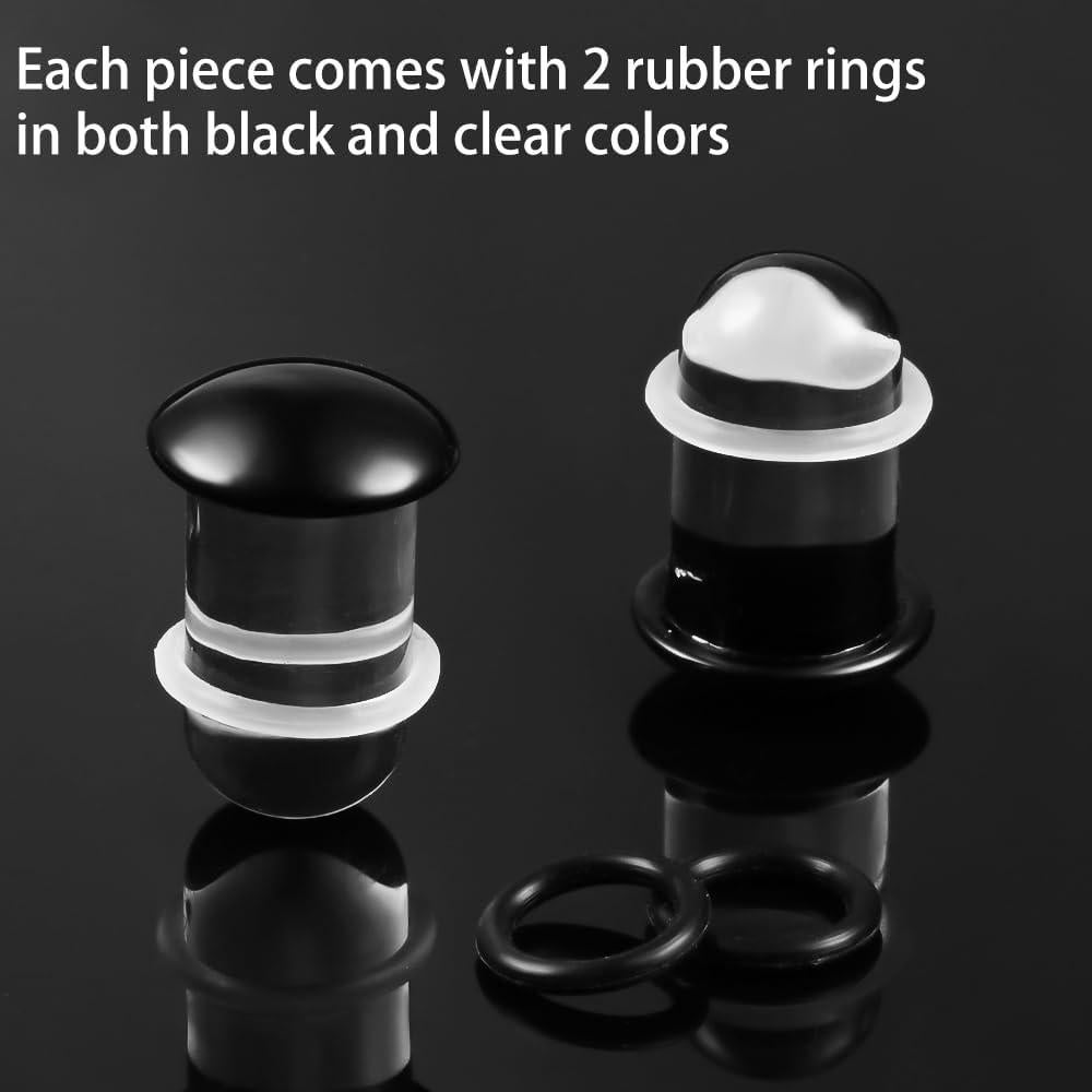 Kit de Estiramiento de Orejas de Vidrio 14G-00G 8 Pares