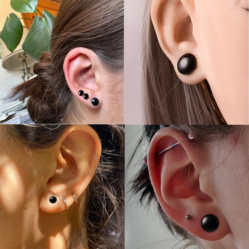 Kit de Estiramiento de Orejas de Vidrio 14G-00G 8 Pares