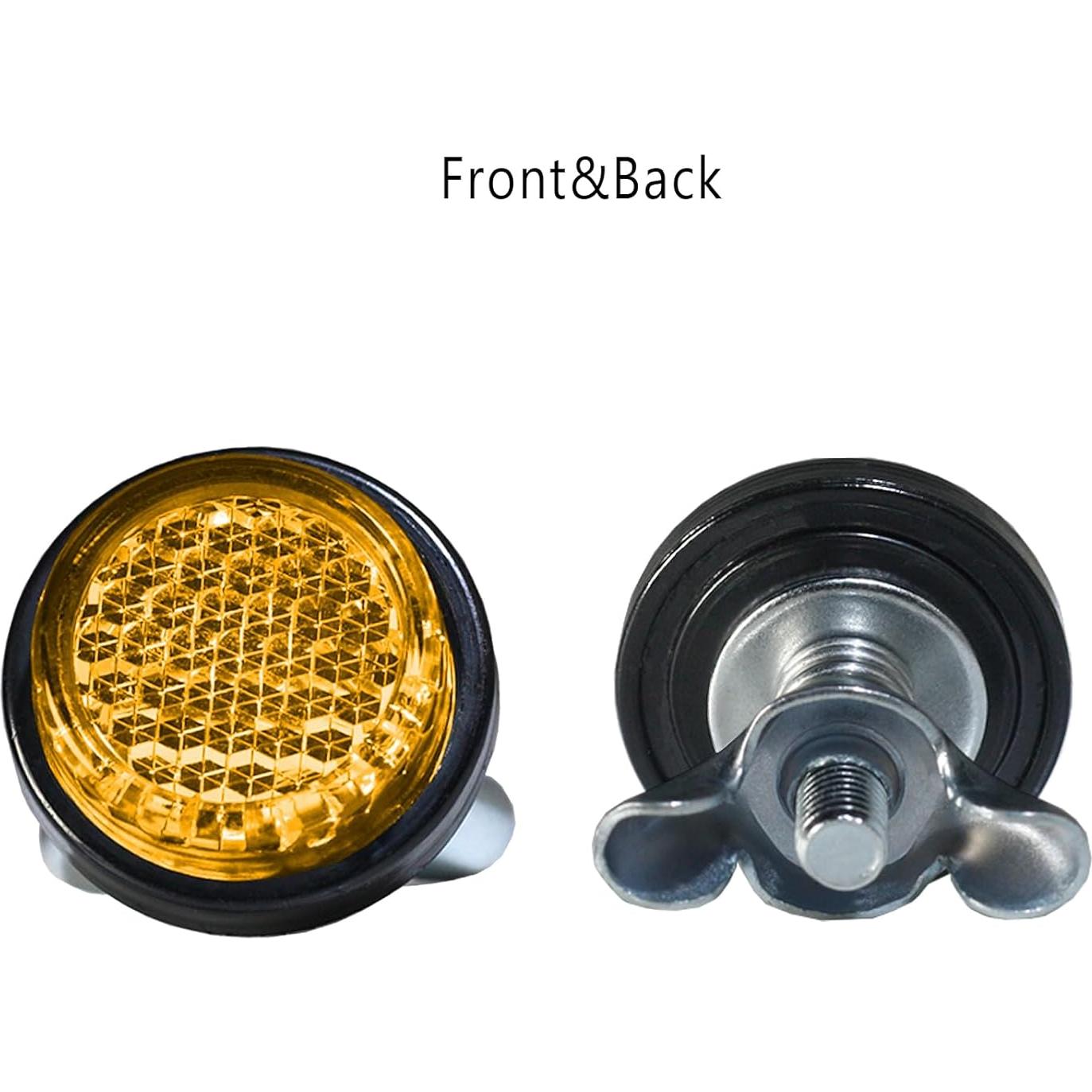 Reflectores Ámbar Mini LordandLand para Motocicleta y Bicicleta - 6 Piezas