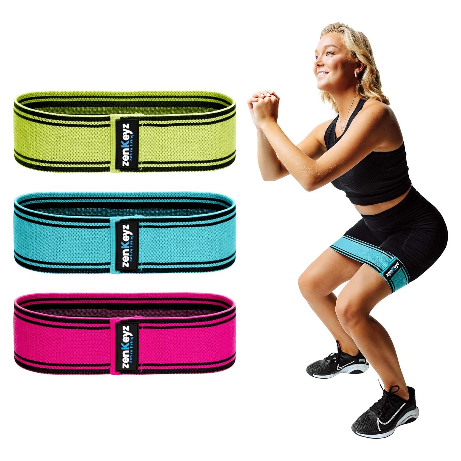 Bandas de Resistencia Zenkeyz - 3 Niveles para Glúteos y Piernas