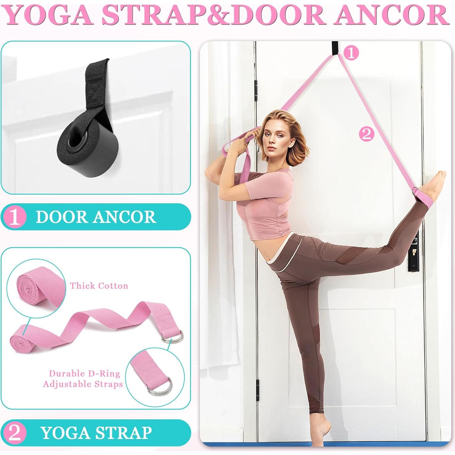 Juego de Rueda de Yoga HNCTINNO con Rodillo y Bloques