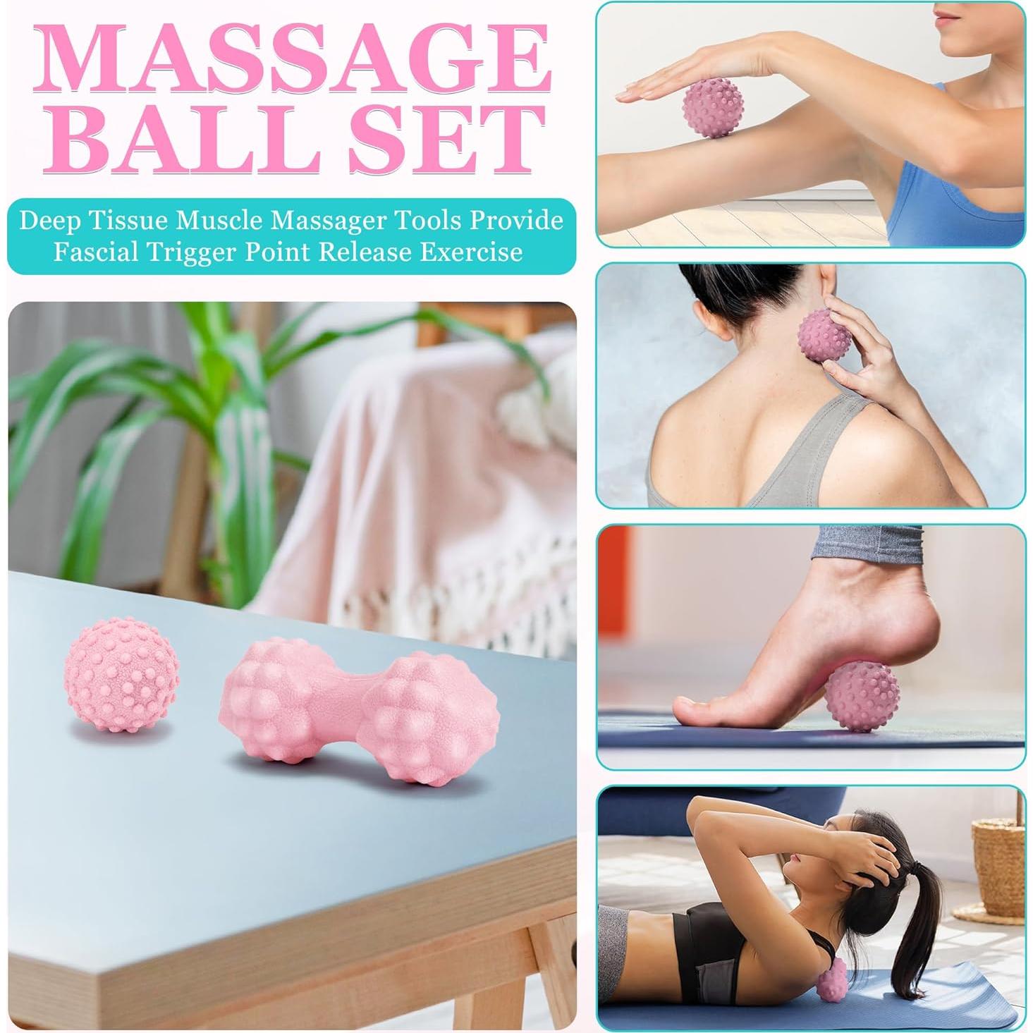 Juego de Rueda de Yoga HNCTINNO con Rodillo y Bloques