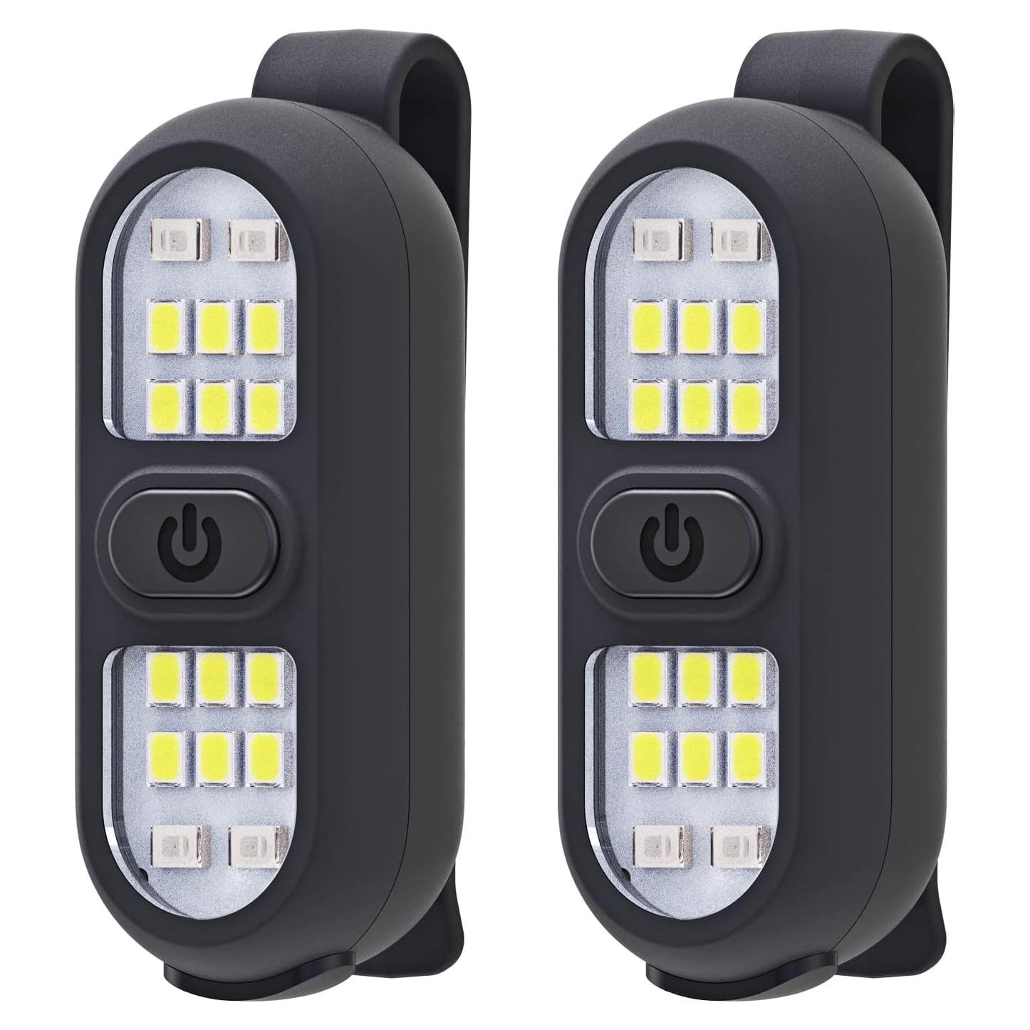 Paquete de 2 Linternas Clip Recargables Faxins CL-02 LED